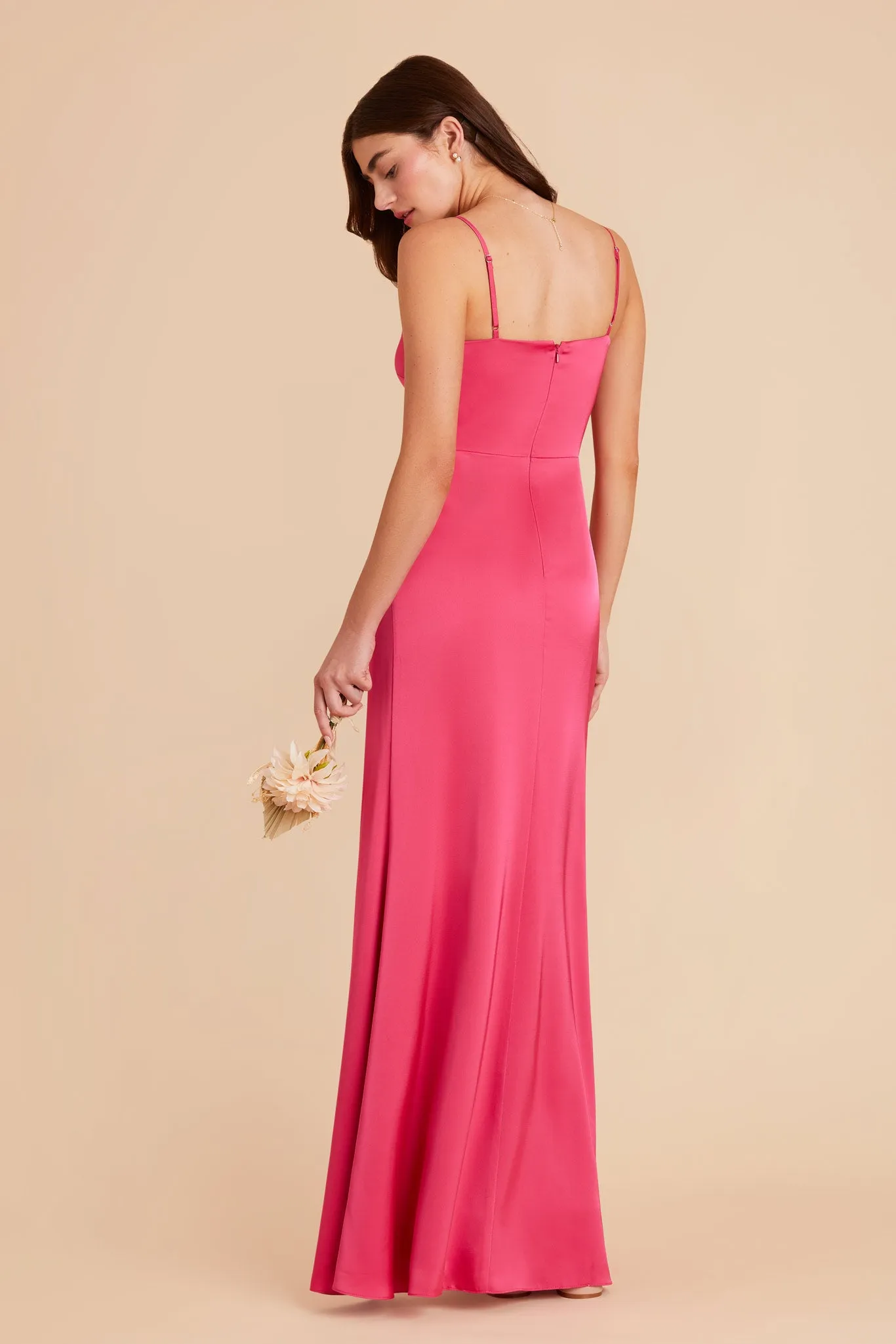 Jennifer Matte Satin Dress - Fuchsia sold by Birdy Grey product image thumbnail 5