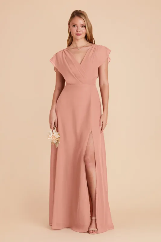 Violet Chiffon Dress - Dusty Rose sold by Birdy Grey