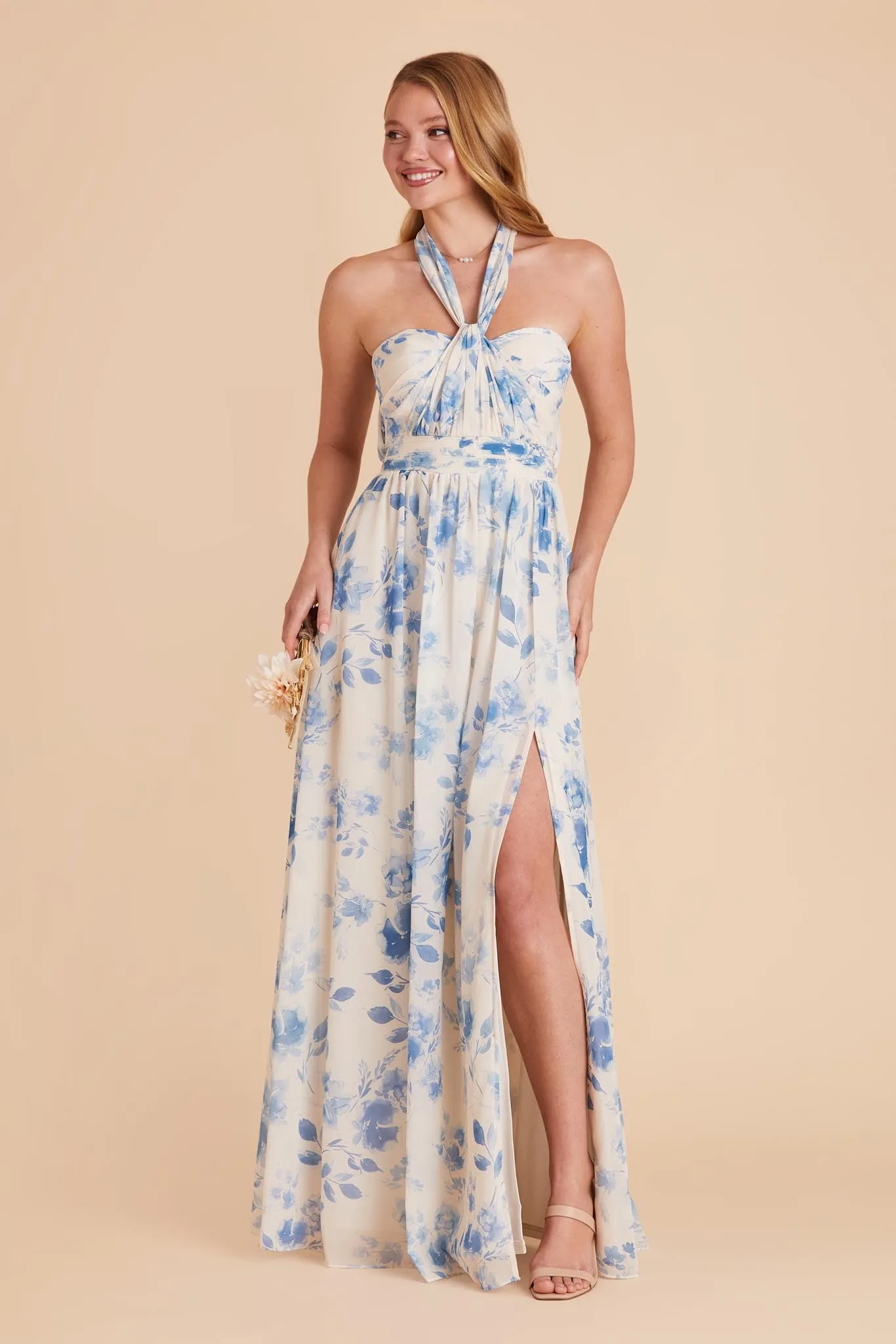 Grace Convertible Dress - Blue Rococo Floral sold by Birdy Grey product image thumbnail 5