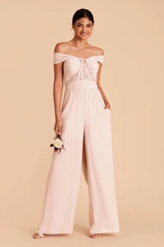Gigi Convertible Jumpsuit - Pale Blush sold by Birdy Grey
