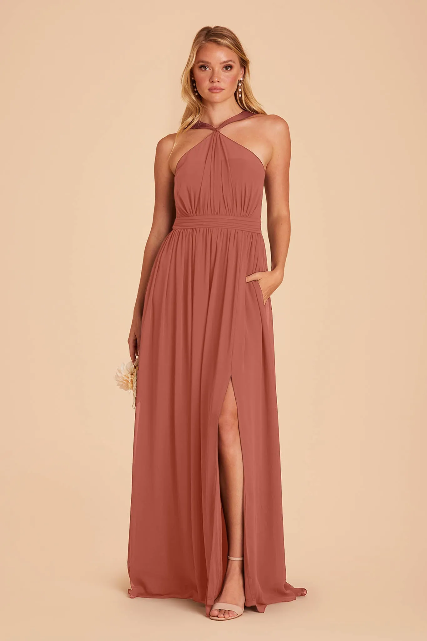 Kiko Chiffon Dress - Desert Rose sold by Birdy Grey product image thumbnail 4
