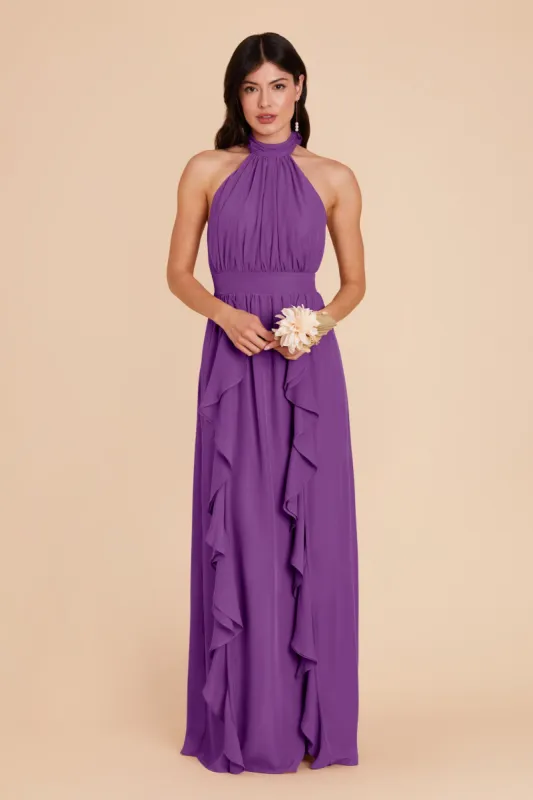 Joyce Chiffon Dress - Amethyst sold by Birdy Grey