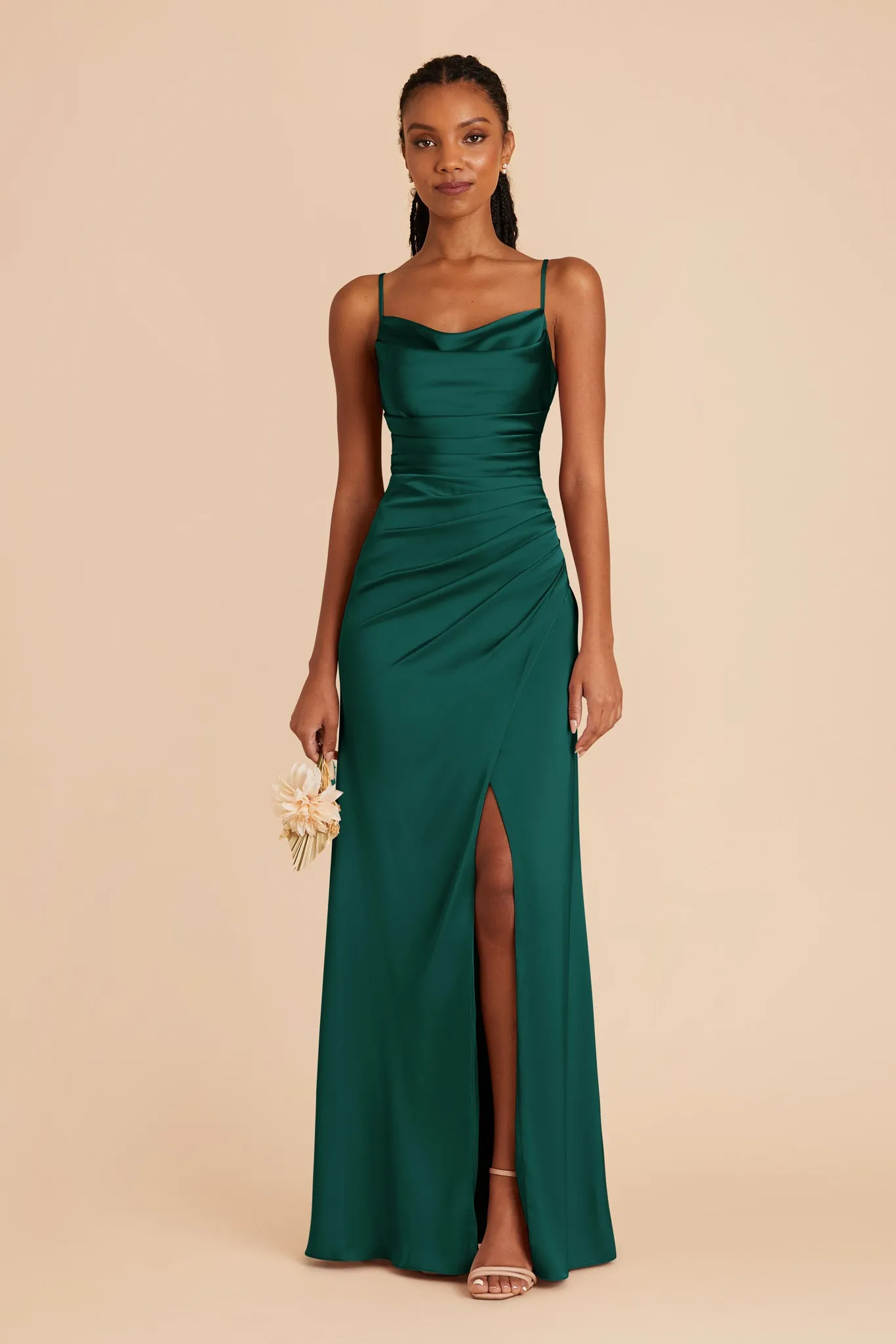 Lydia Matte Satin Dress - Emerald sold by Birdy Grey product image thumbnail 3