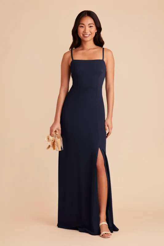 Benny Crepe Dress - Navy sold by Birdy Grey