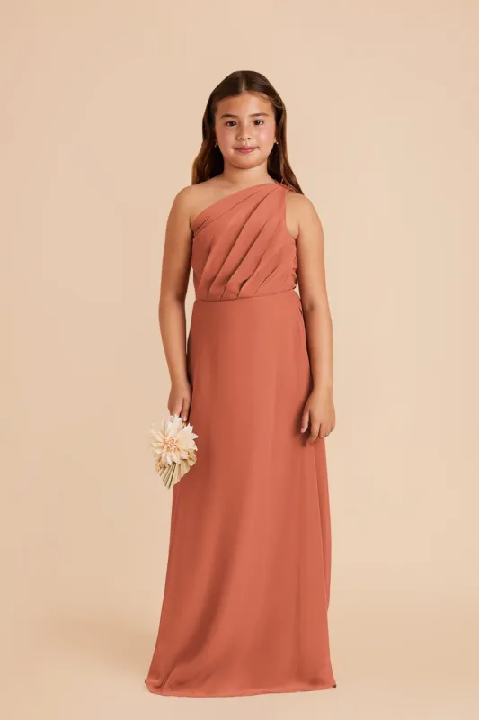 Kiara Junior Chiffon Dress - Terracotta sold by Birdy Grey