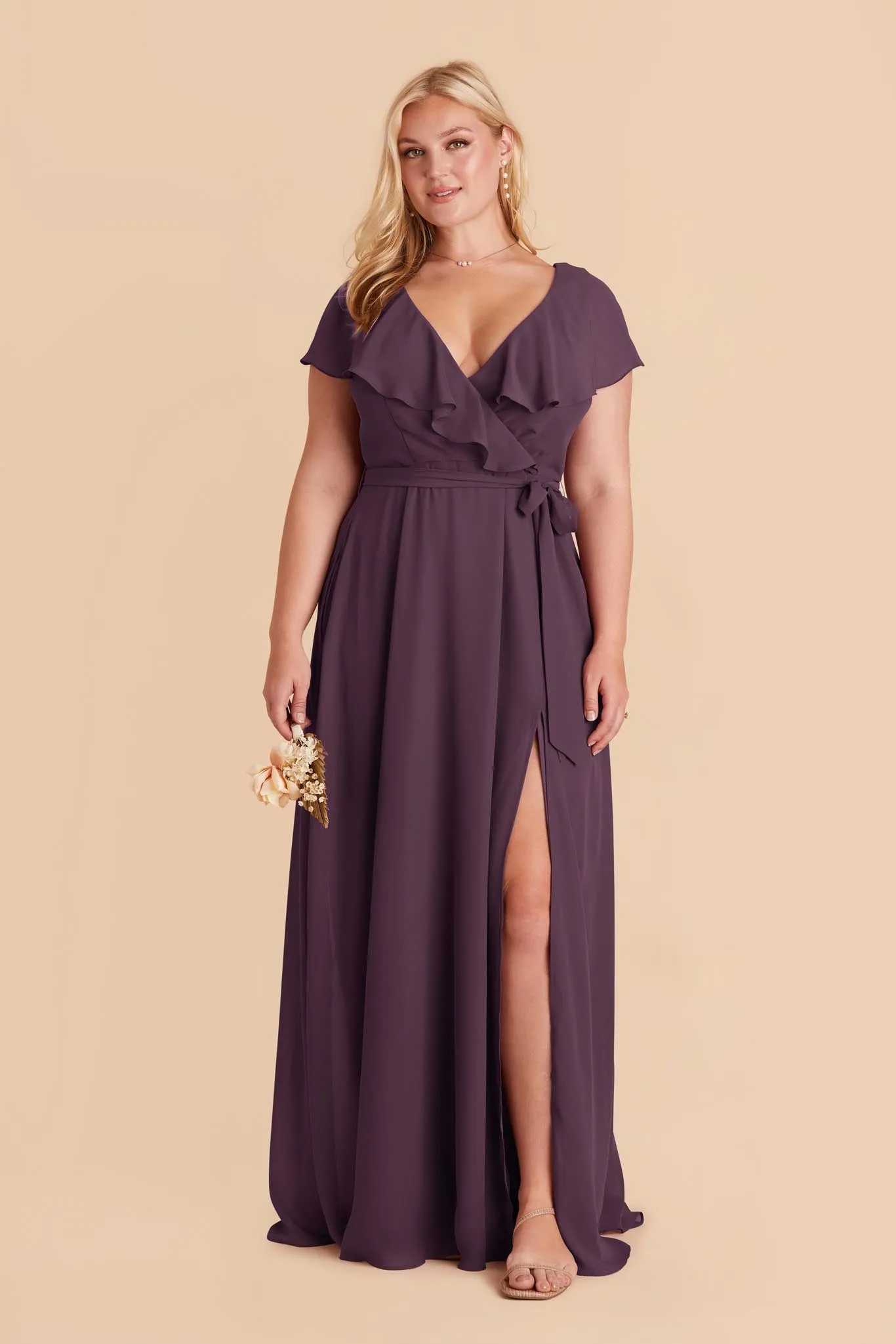 Jackson Chiffon Dress - Plum sold by Birdy Grey product image thumbnail 5
