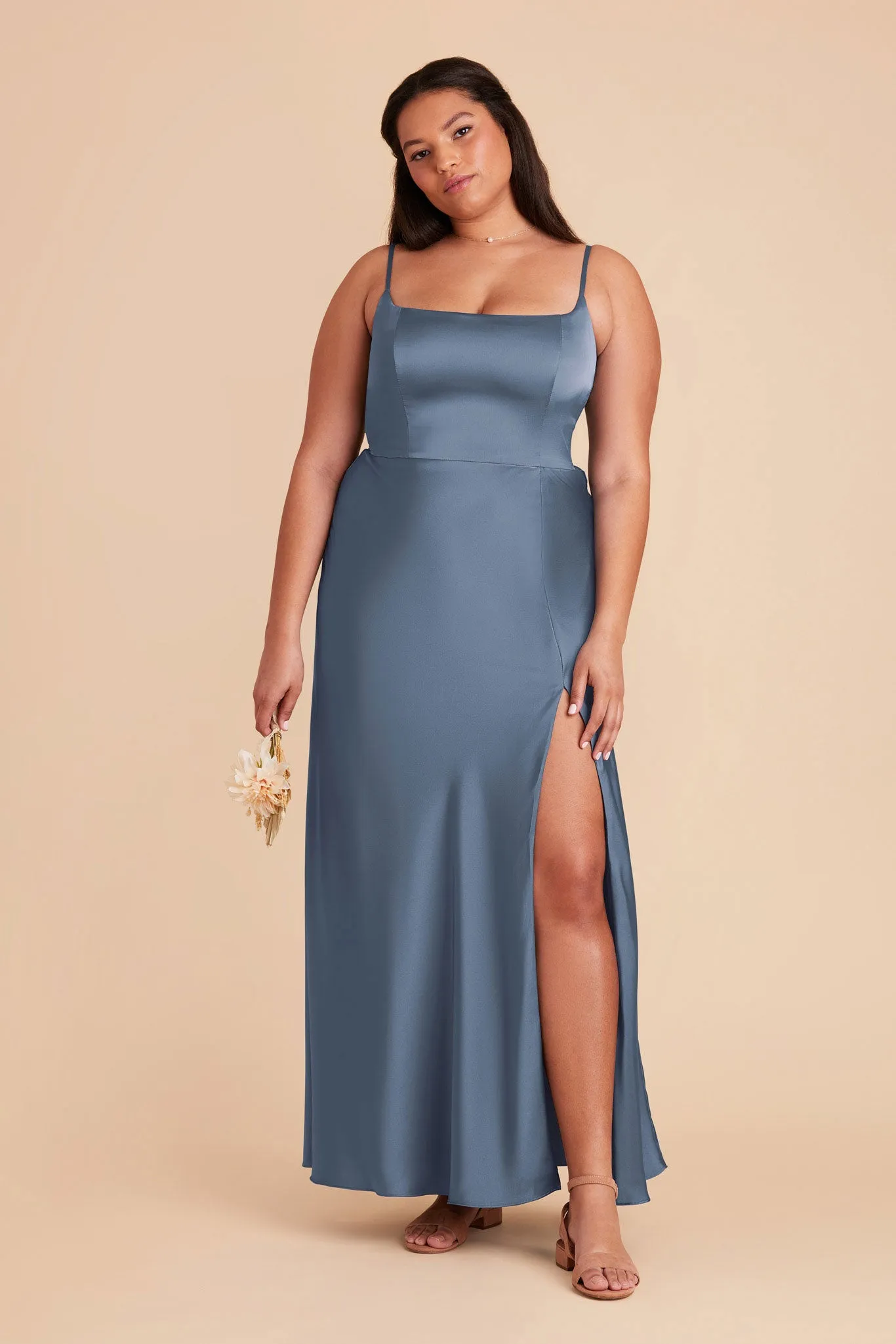 Mai Matte Satin Dress - French Blue sold by Birdy Grey product image thumbnail 2