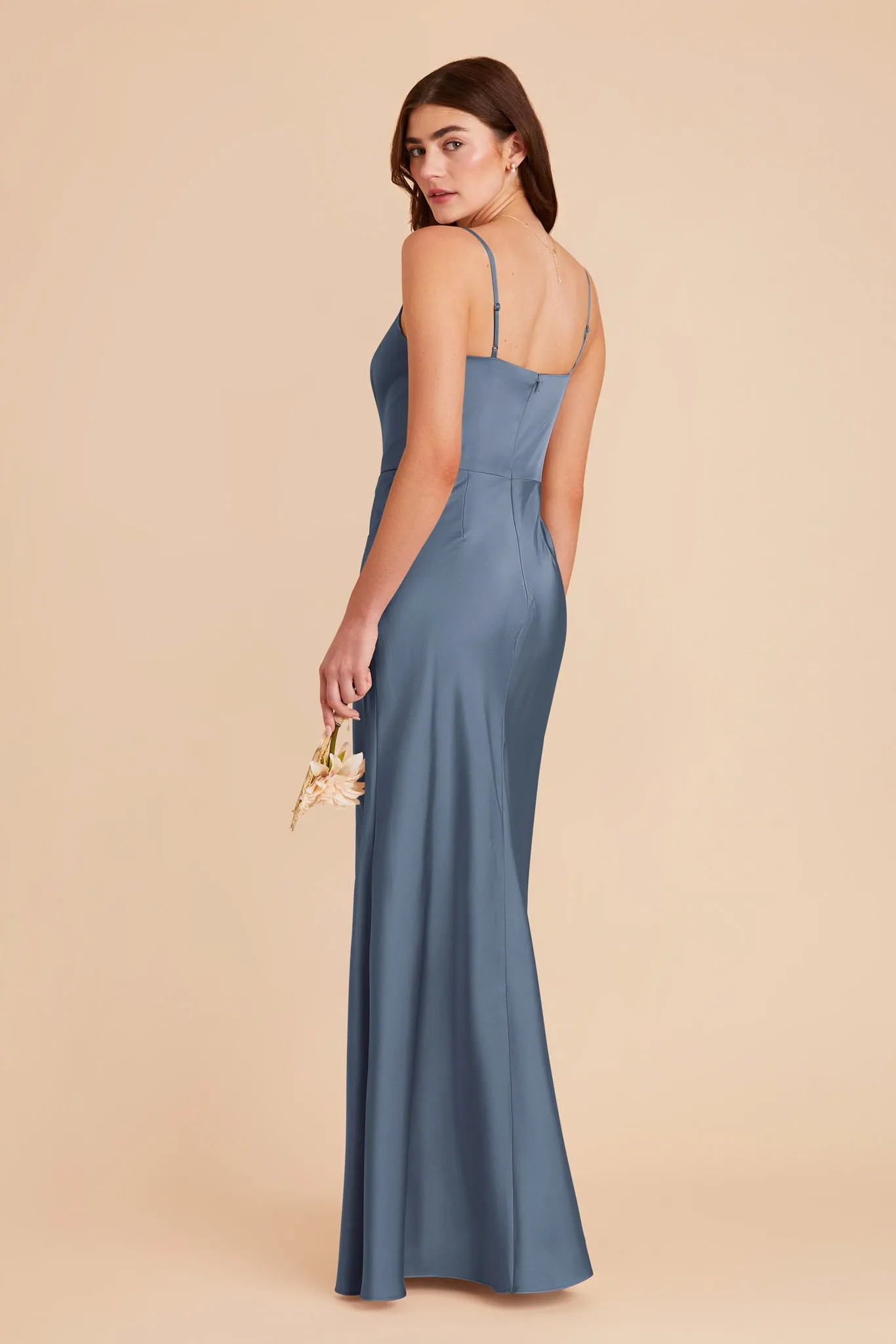 Mai Matte Satin Dress - French Blue sold by Birdy Grey product image thumbnail 5