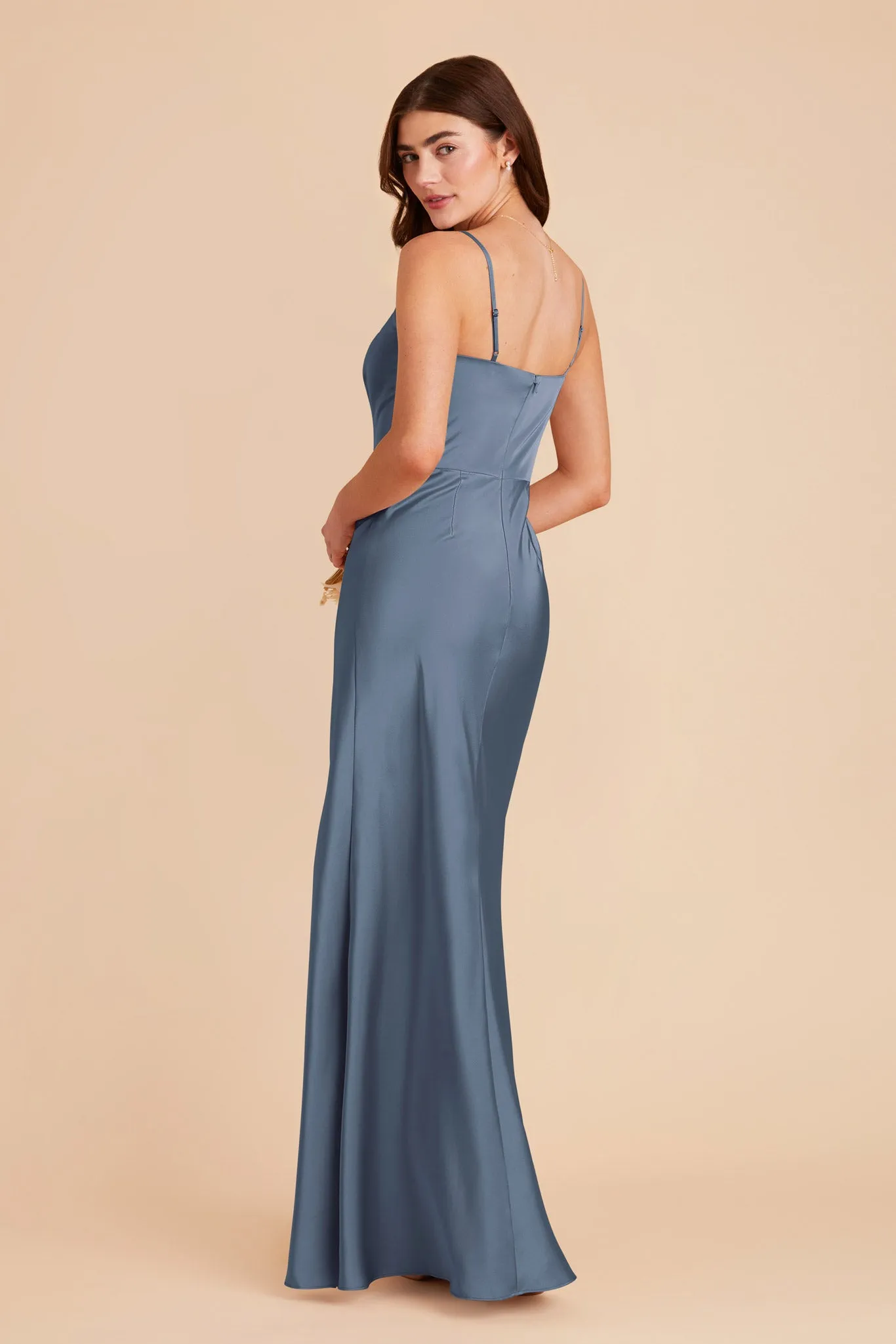 Mai Matte Satin Dress - French Blue sold by Birdy Grey product image thumbnail 4