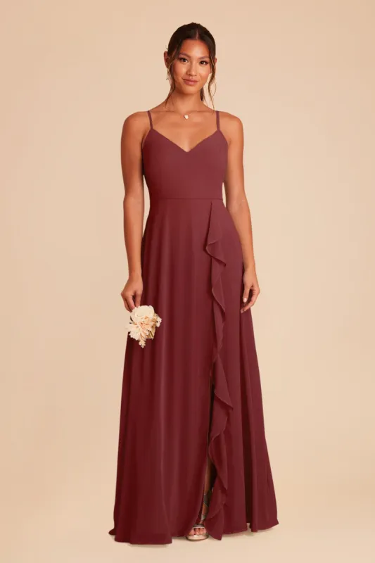 Theresa Chiffon Dress - Rosewood sold by Birdy Grey