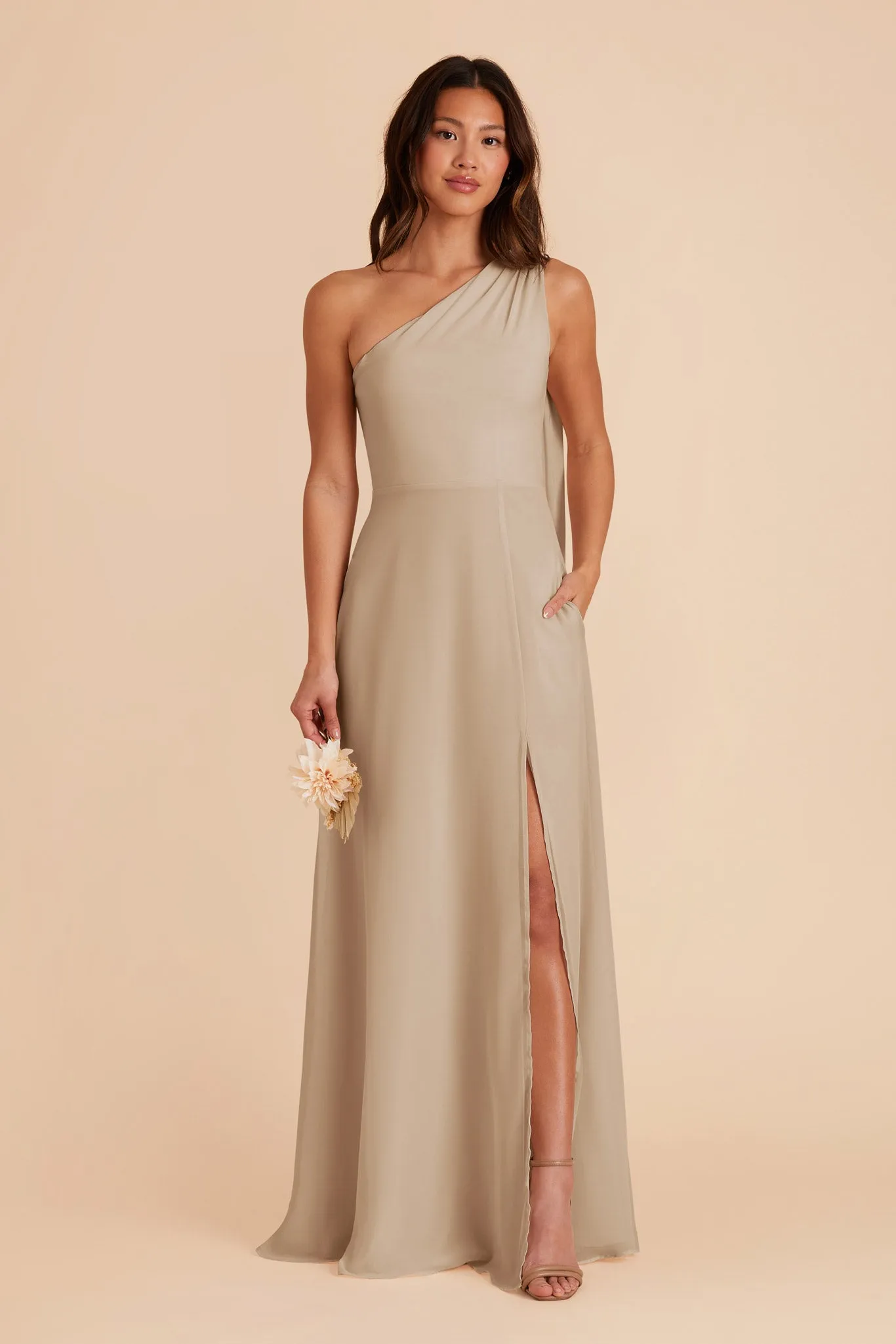 Melissa Chiffon Dress - Almond sold by Birdy Grey product image thumbnail 4