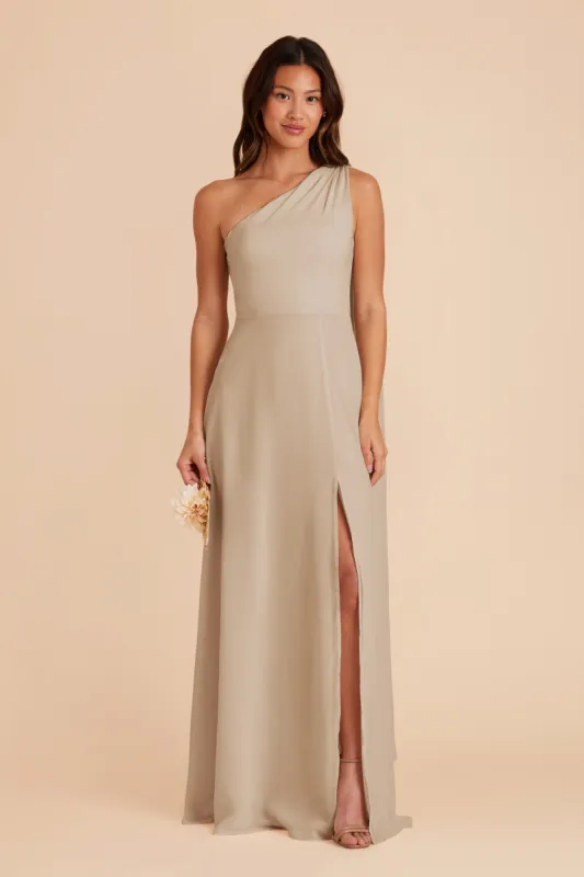 Melissa Chiffon Dress - Almond sold by Birdy Grey