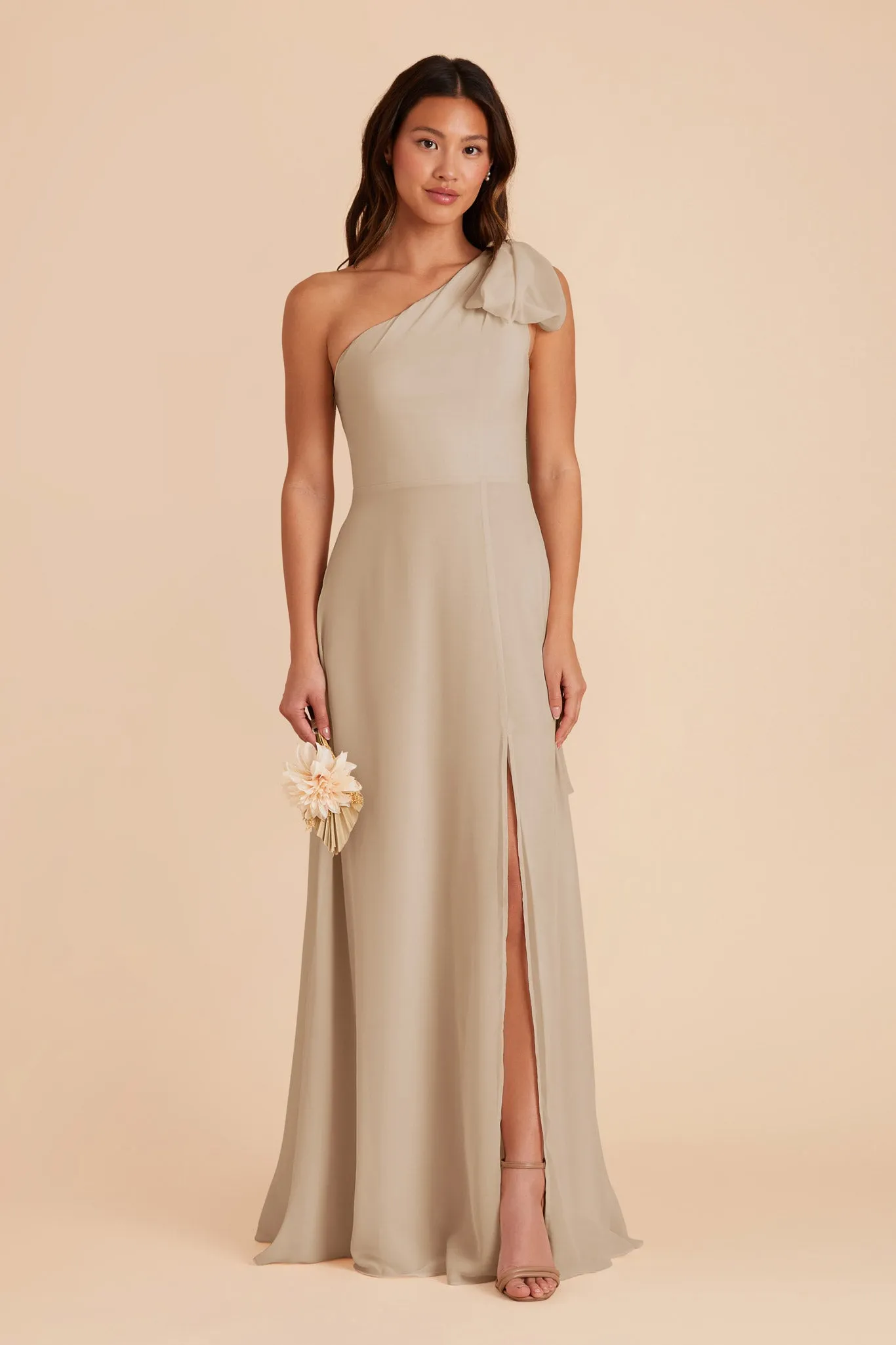 Melissa Chiffon Dress - Almond sold by Birdy Grey product image thumbnail 3