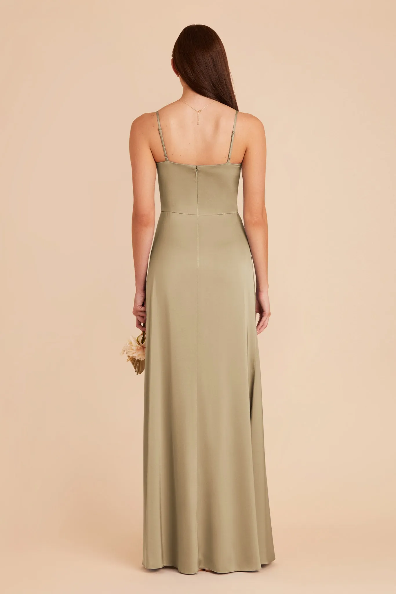 Jennifer Matte Satin Dress - Moss Green sold by Birdy Grey product image thumbnail 5