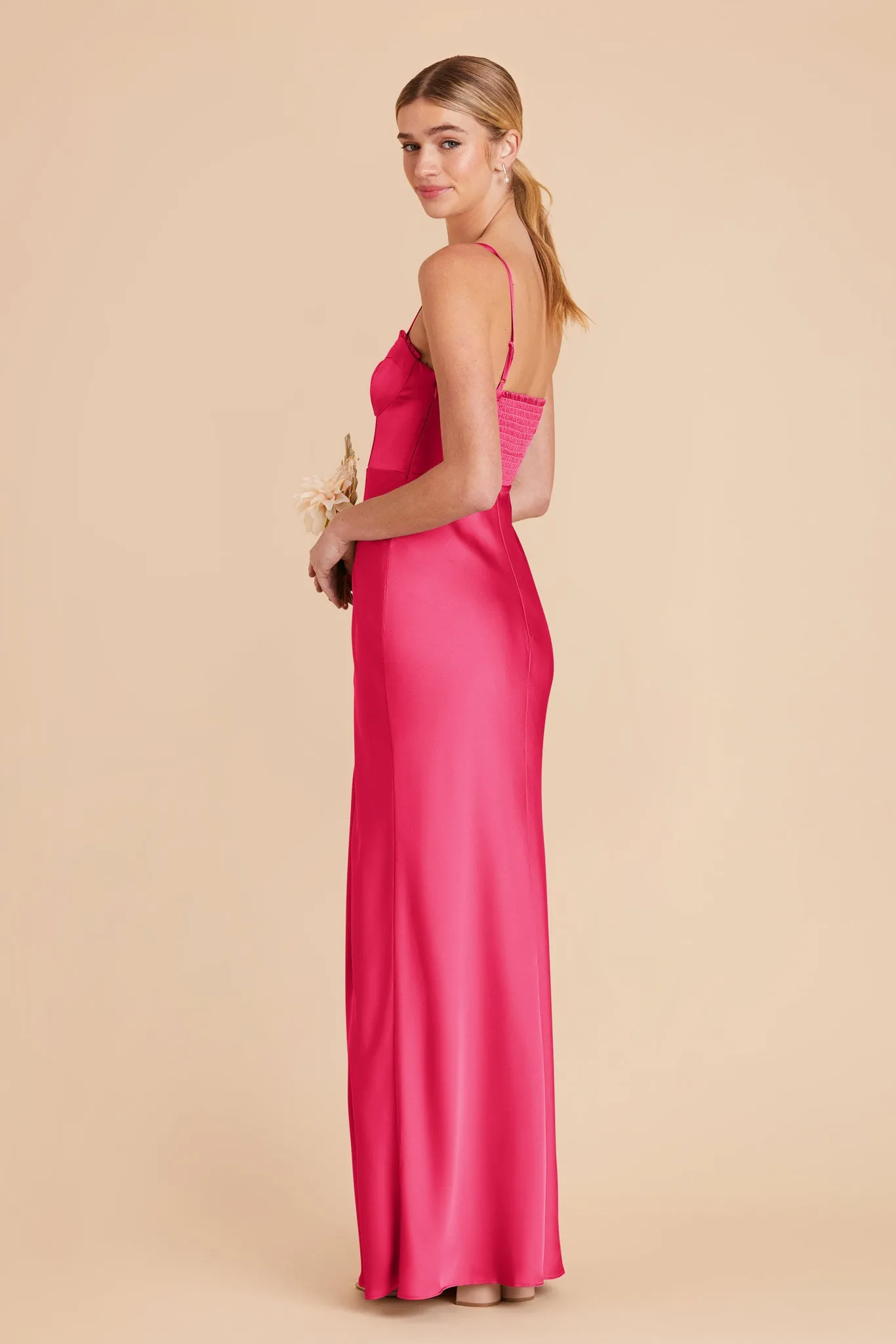 Jessica Matte Satin Dress - Fuchsia sold by Birdy Grey product image thumbnail 4