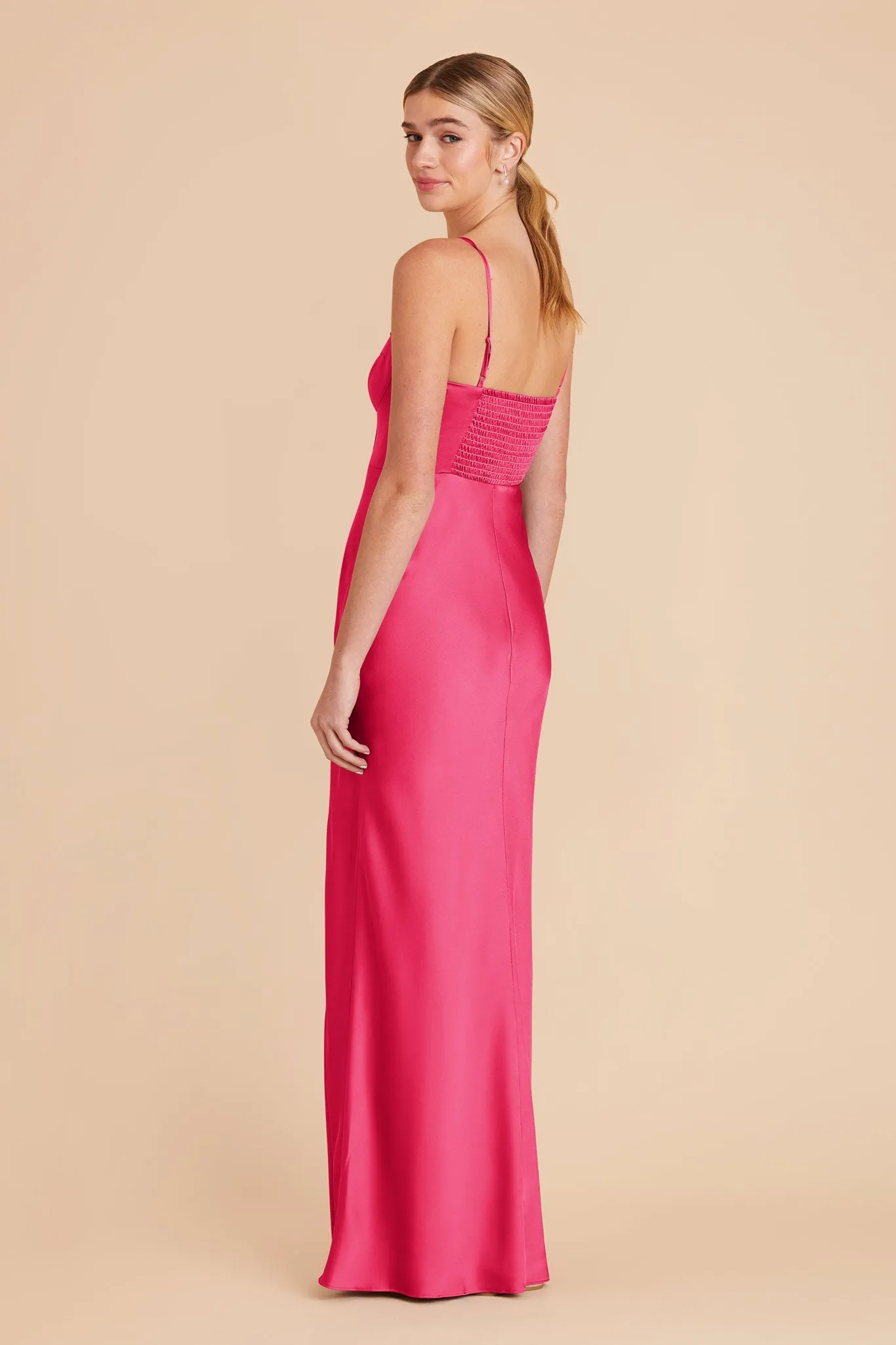 Jessica Matte Satin Dress - Fuchsia sold by Birdy Grey product image thumbnail 5