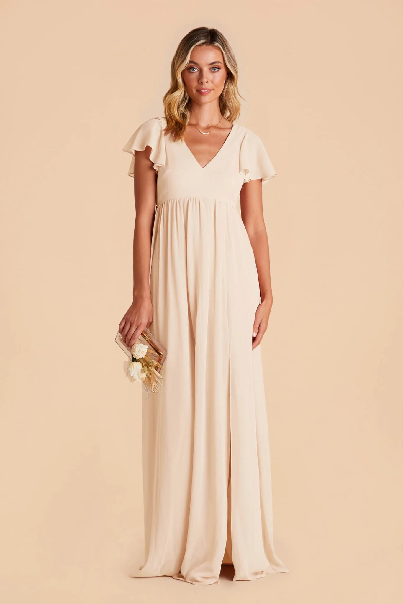 Hannah Empire Dress - Champagne sold by Birdy Grey product image thumbnail 5