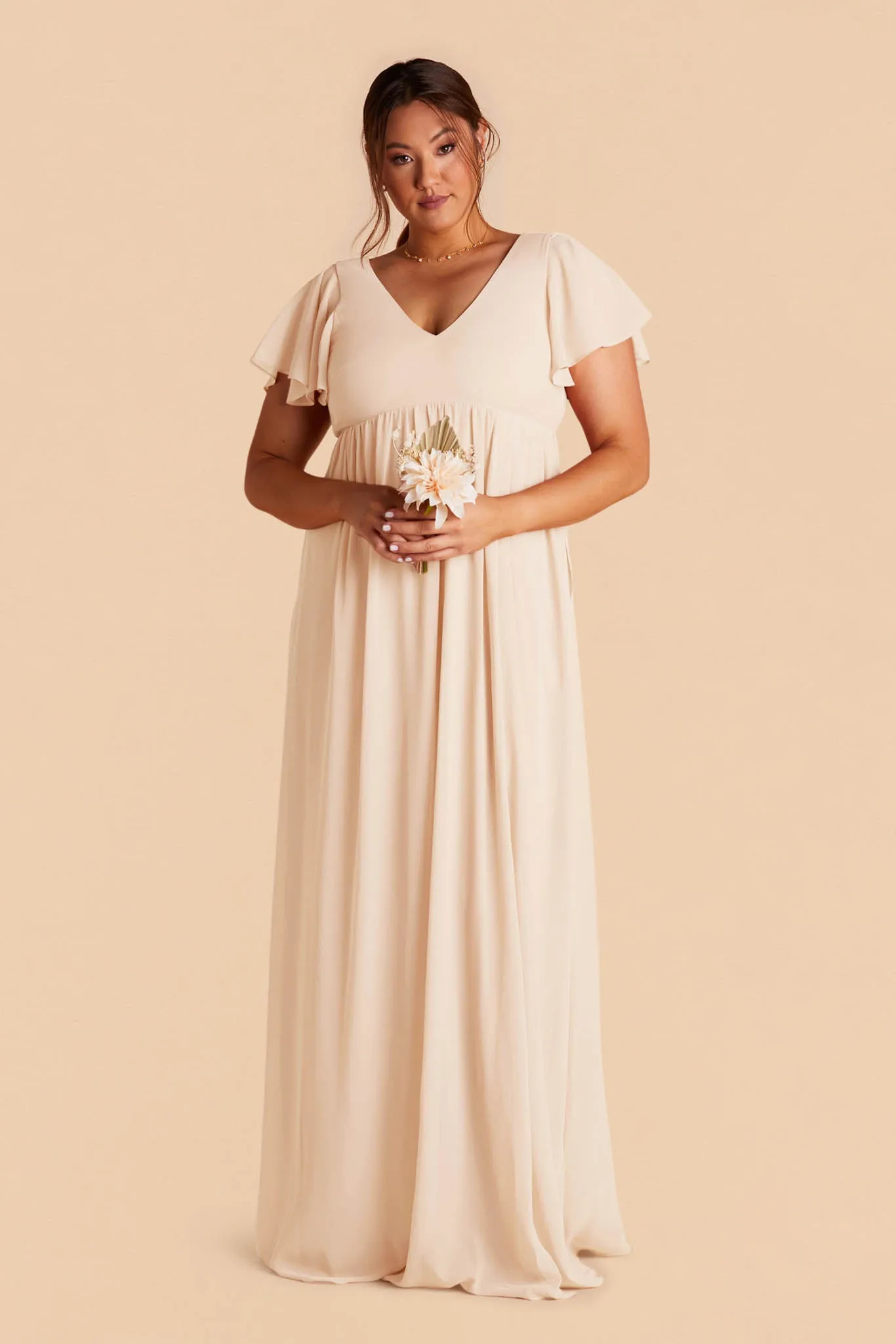 Hannah Empire Dress - Champagne sold by Birdy Grey product image thumbnail 3