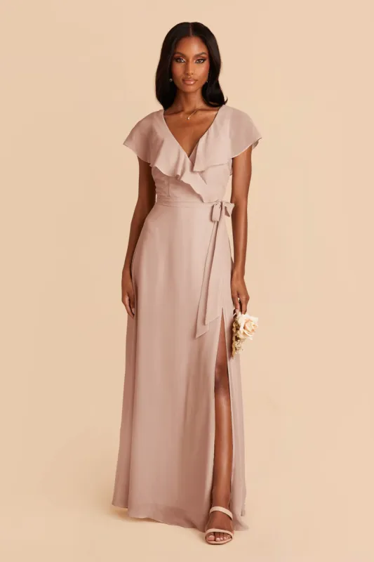 Jackson Chiffon Dress - Taupe sold by Birdy Grey