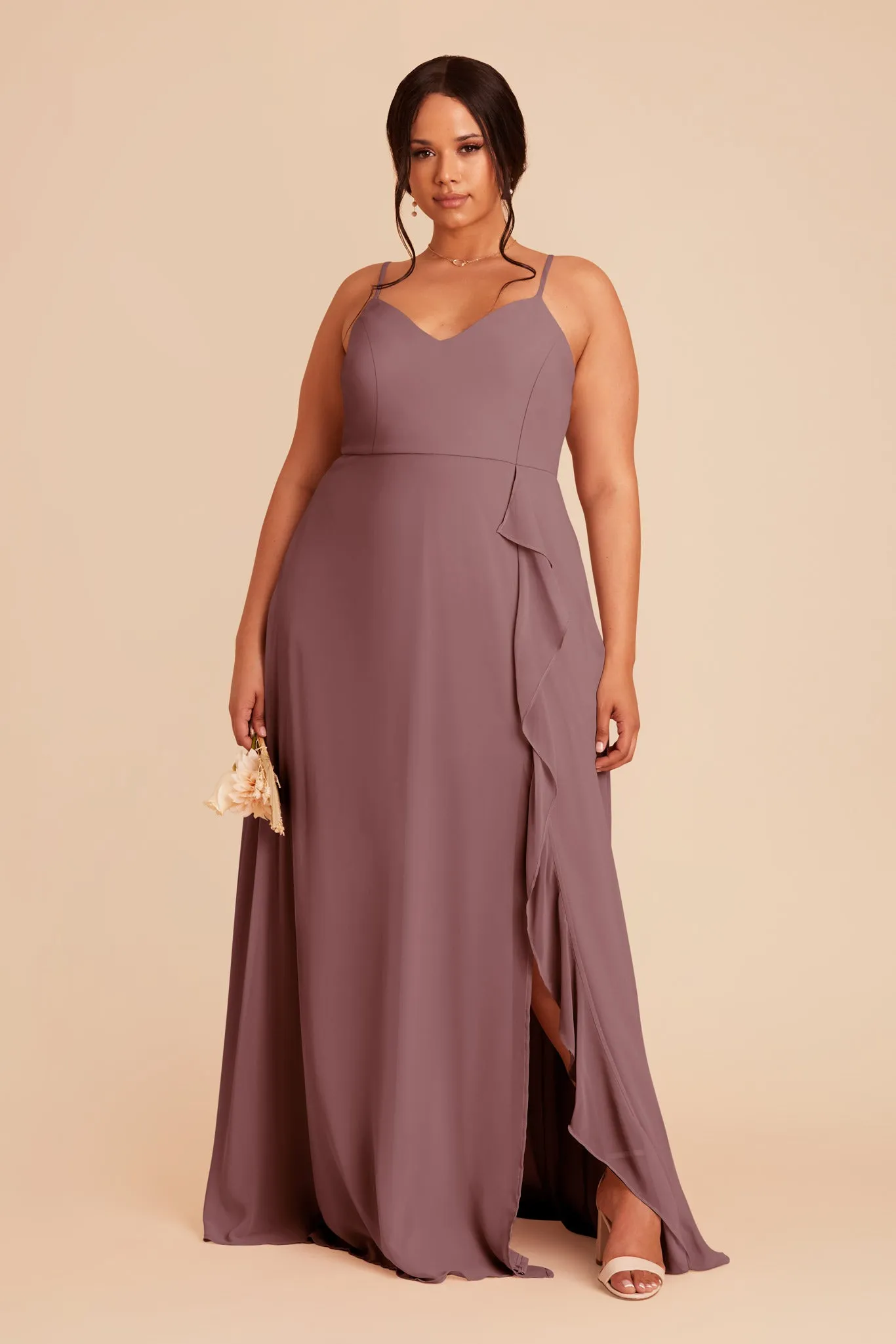 Theresa Chiffon Dress - Dark Mauve sold by Birdy Grey product image thumbnail 2