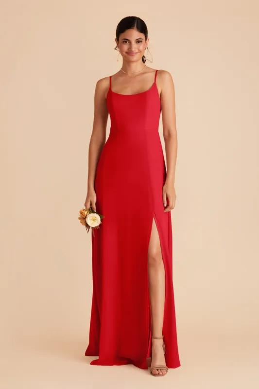 Amy Chiffon Dress - Ruby Red sold by Birdy Grey