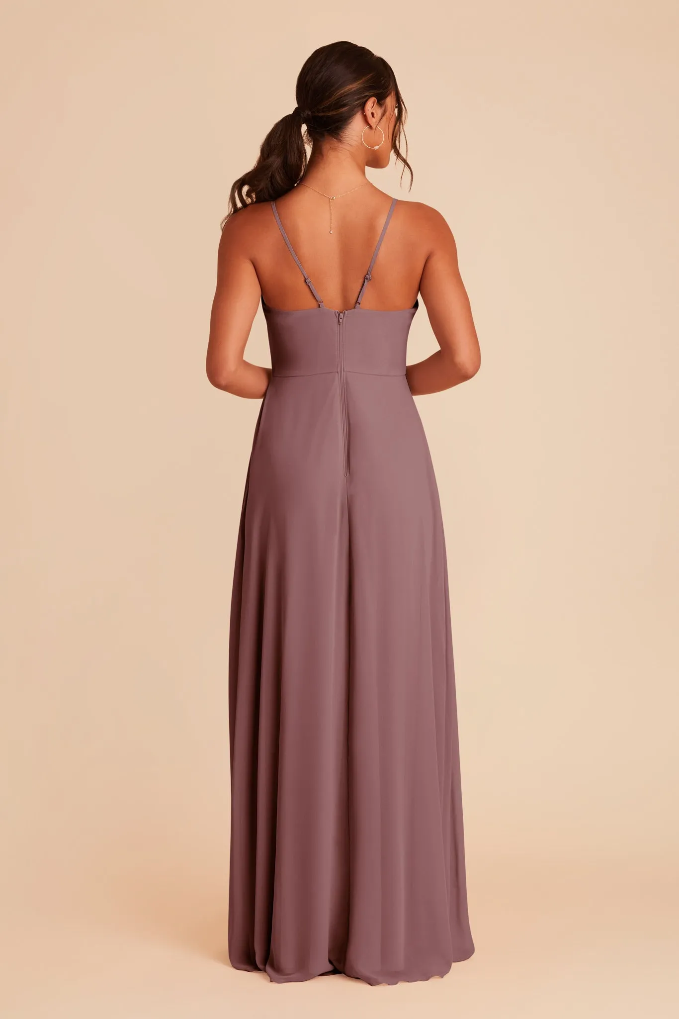 Theresa Chiffon Dress - Dark Mauve sold by Birdy Grey product image thumbnail 5