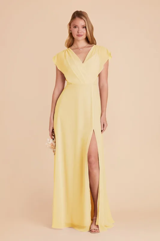 Violet Chiffon Dress - Lemon Sorbet sold by Birdy Grey