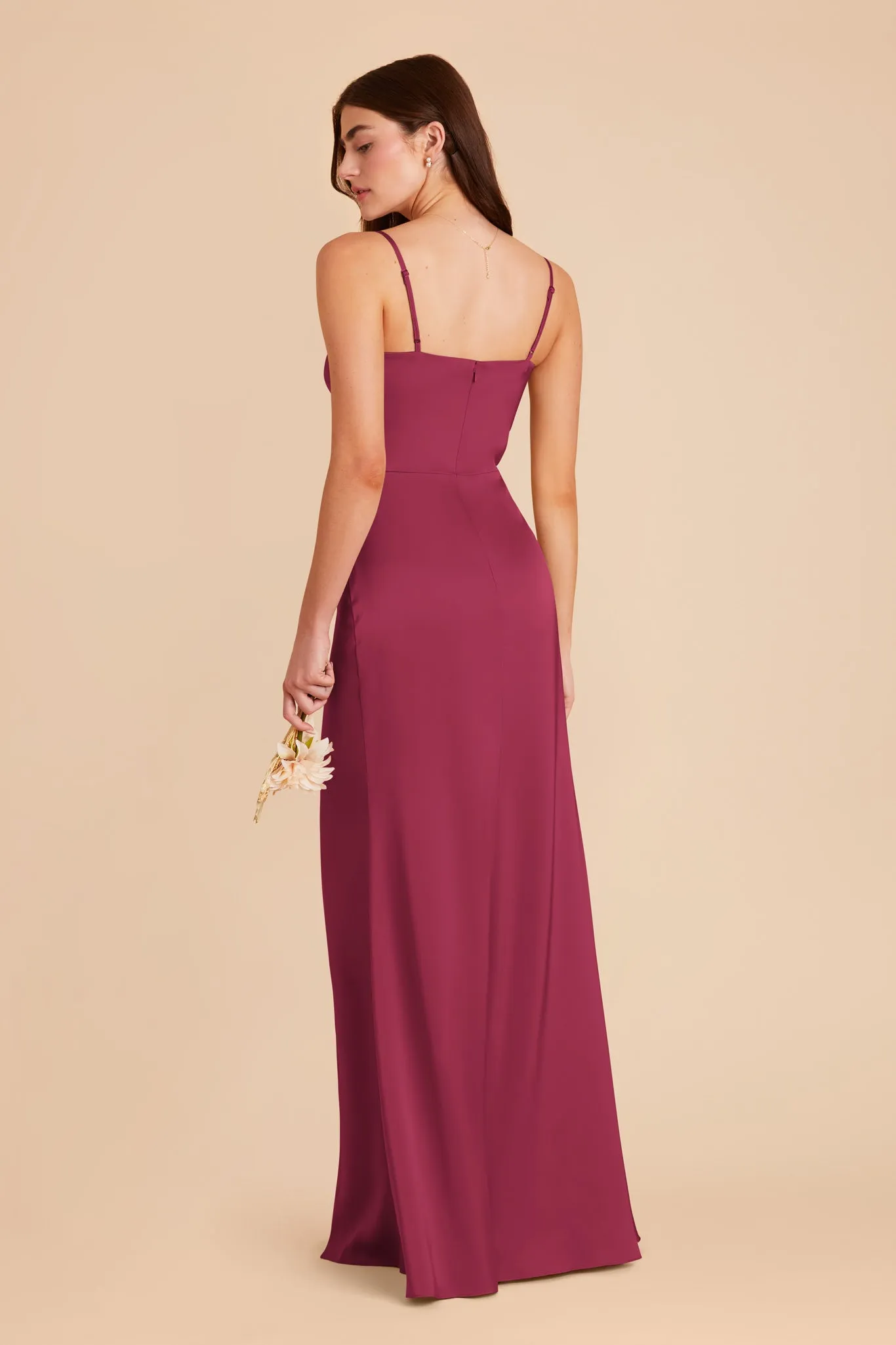 Jennifer Matte Satin Dress - Berry sold by Birdy Grey product image thumbnail 5