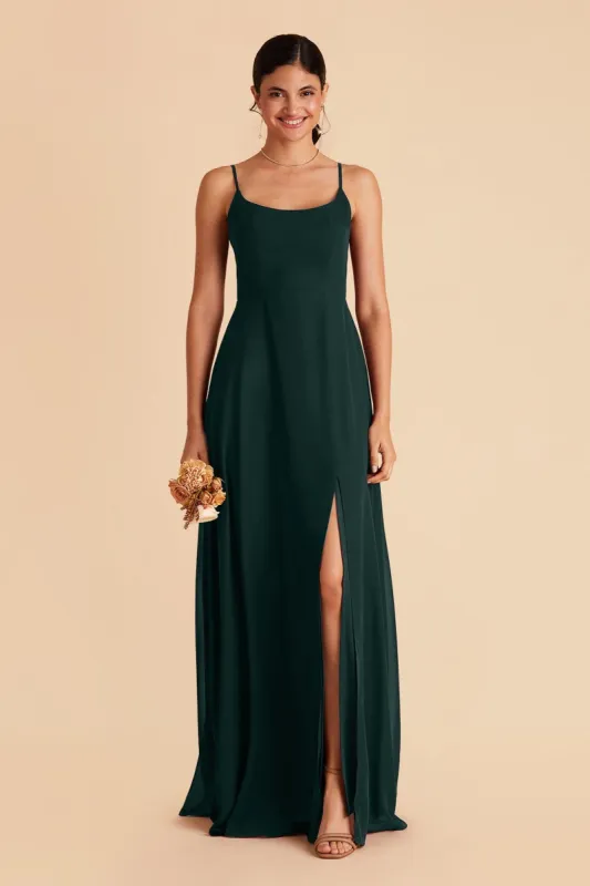 Amy Chiffon Dress - Emerald sold by Birdy Grey