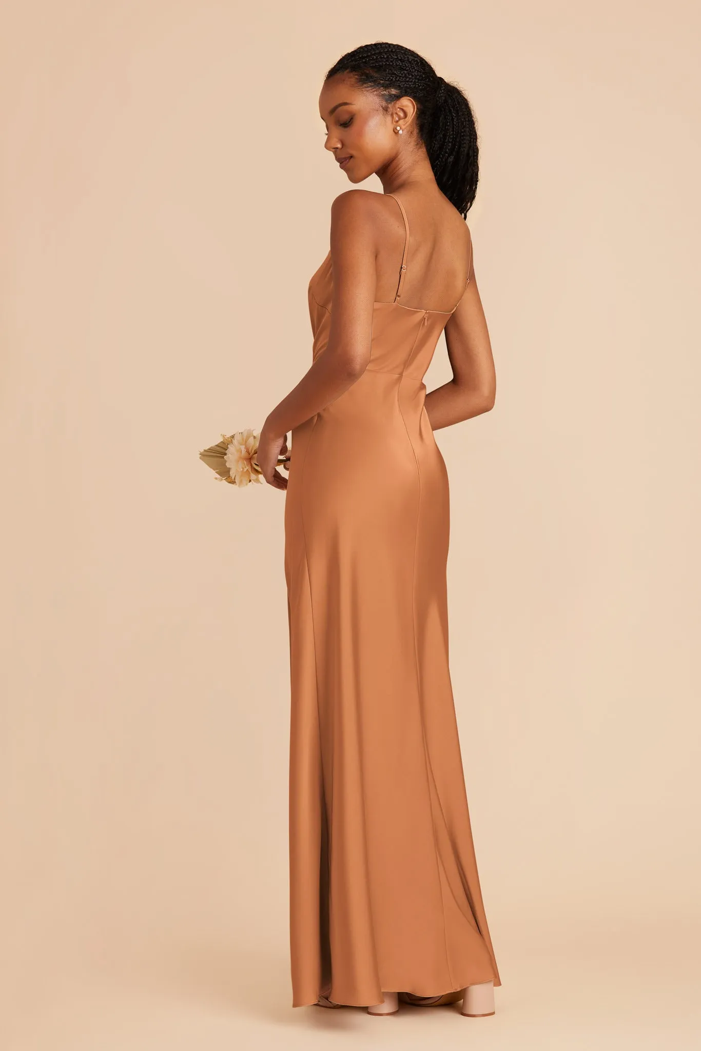 Lisa Long Matte Satin Dress - Rust sold by Birdy Grey product image thumbnail 4