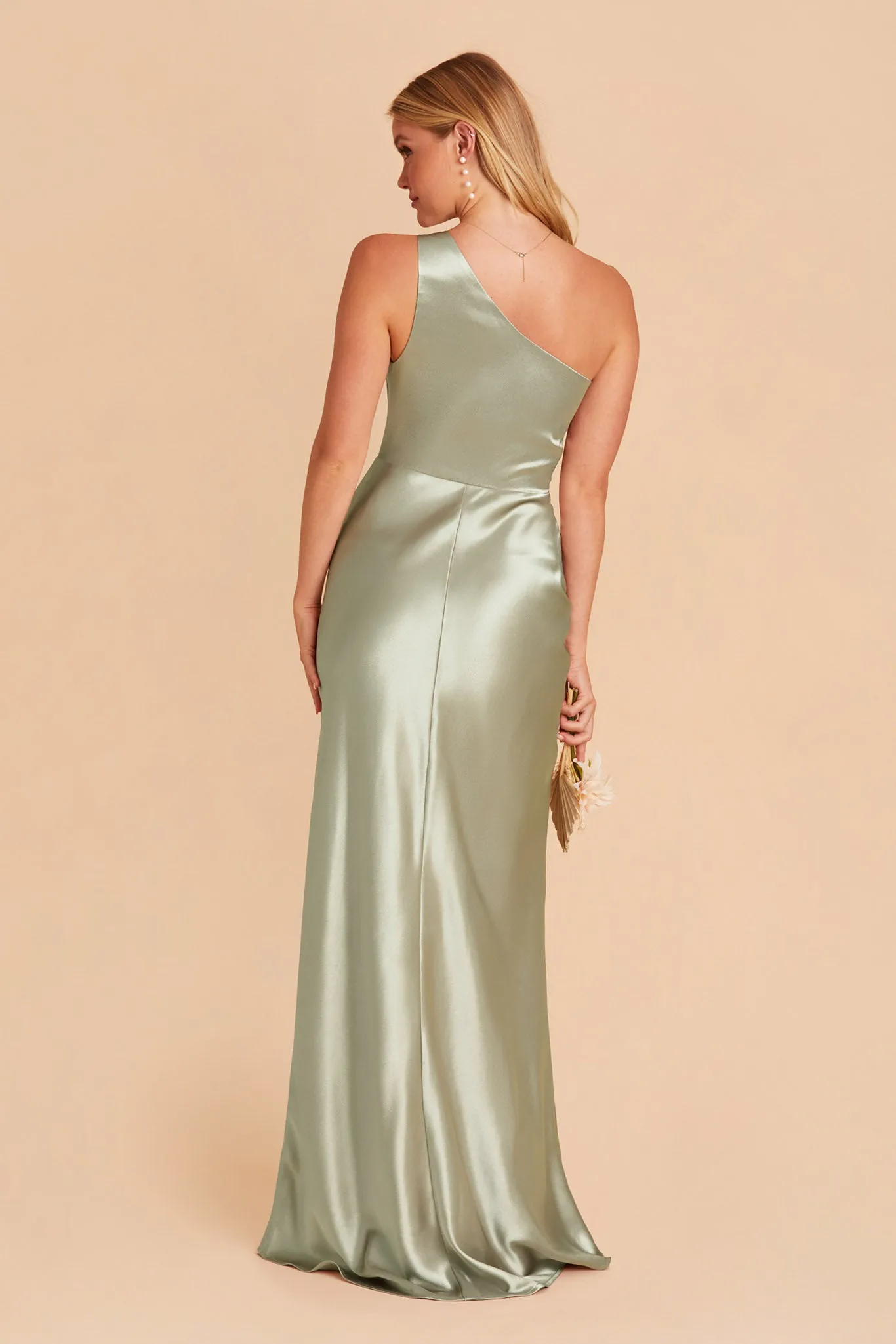 Kira Shiny Satin Dress - Sage sold by Birdy Grey product image thumbnail 5
