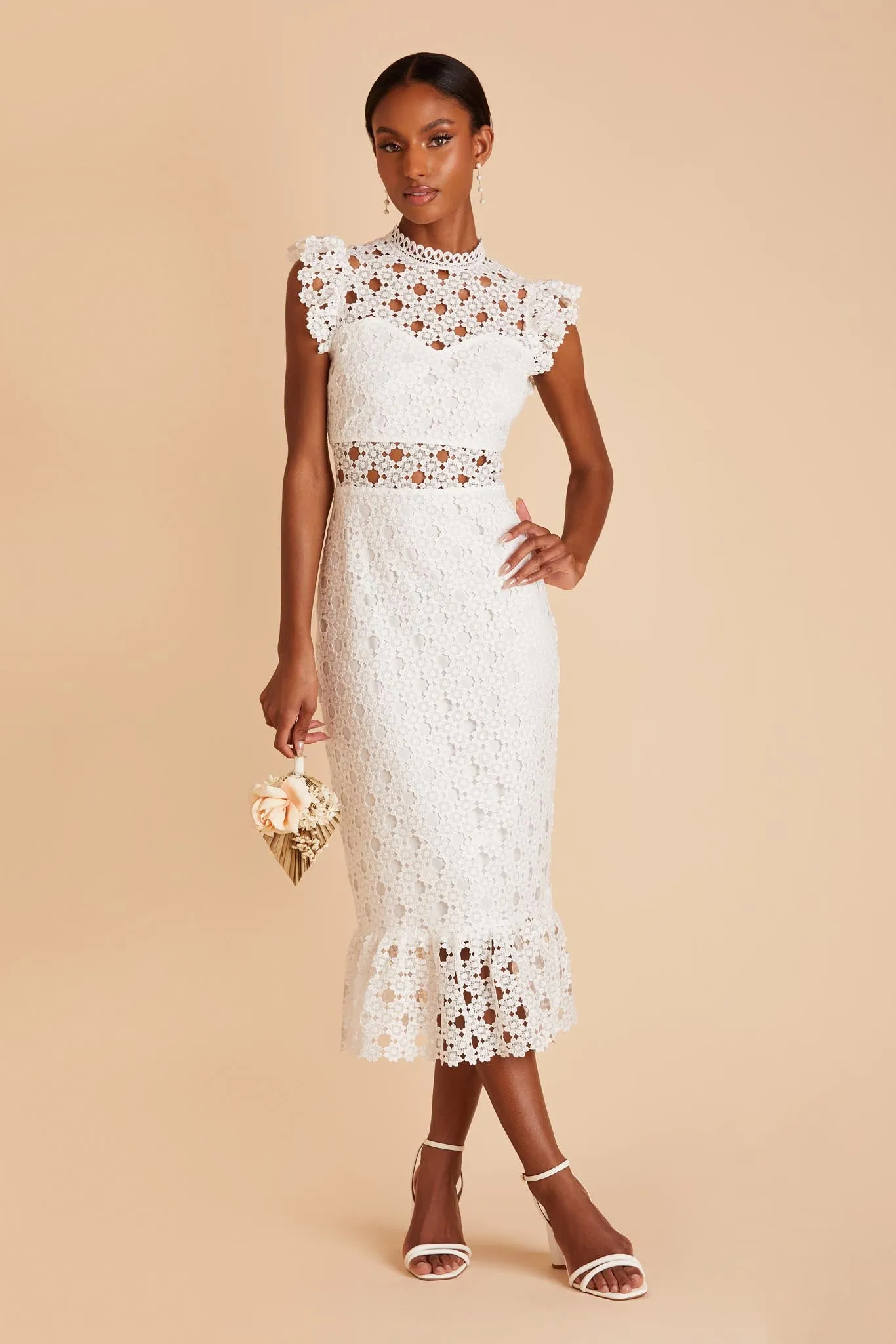 Lace Sheath Dress - White sold by Birdy Grey product image thumbnail 4
