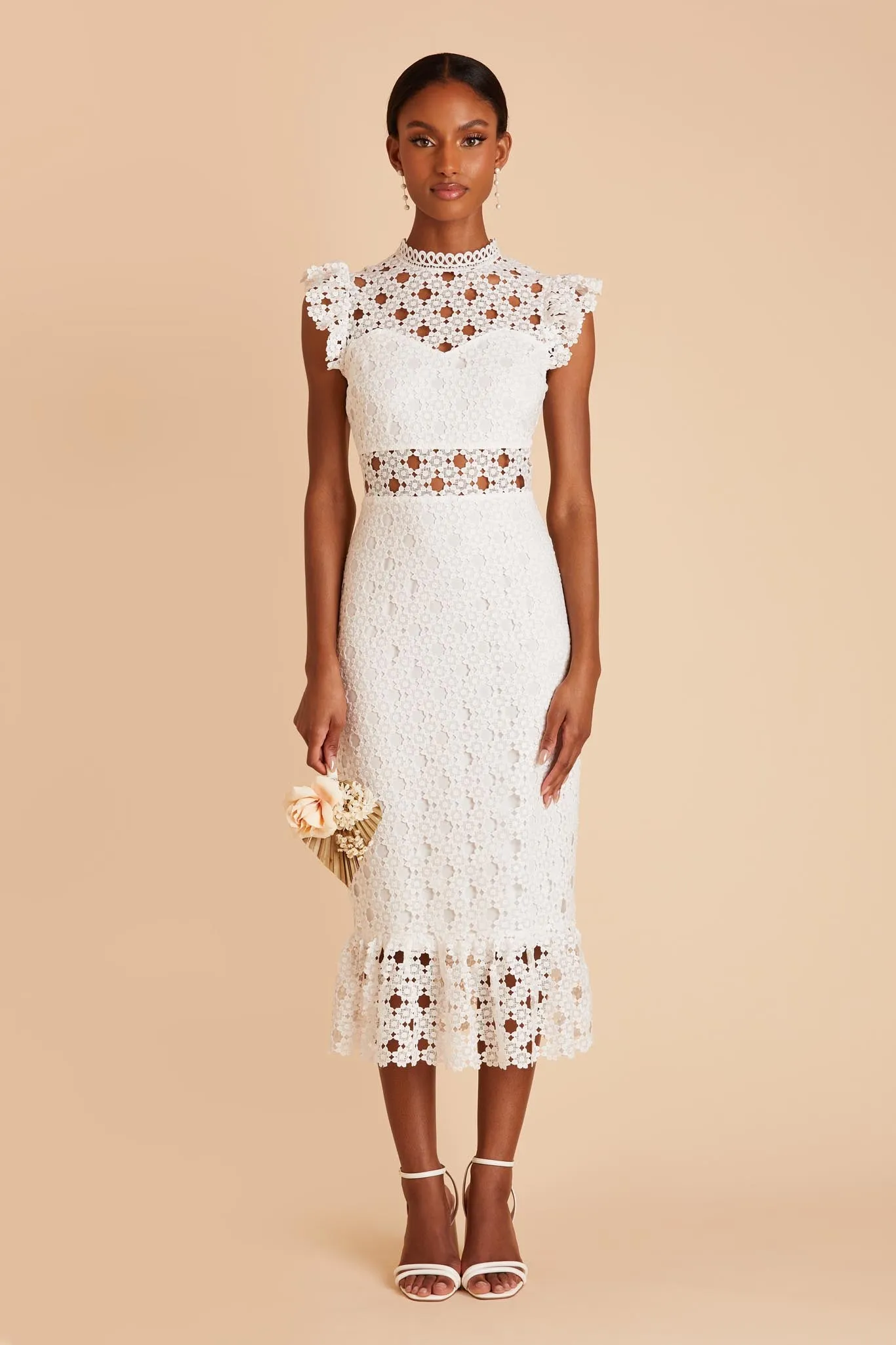 Lace Sheath Dress - White sold by Birdy Grey product image thumbnail 3