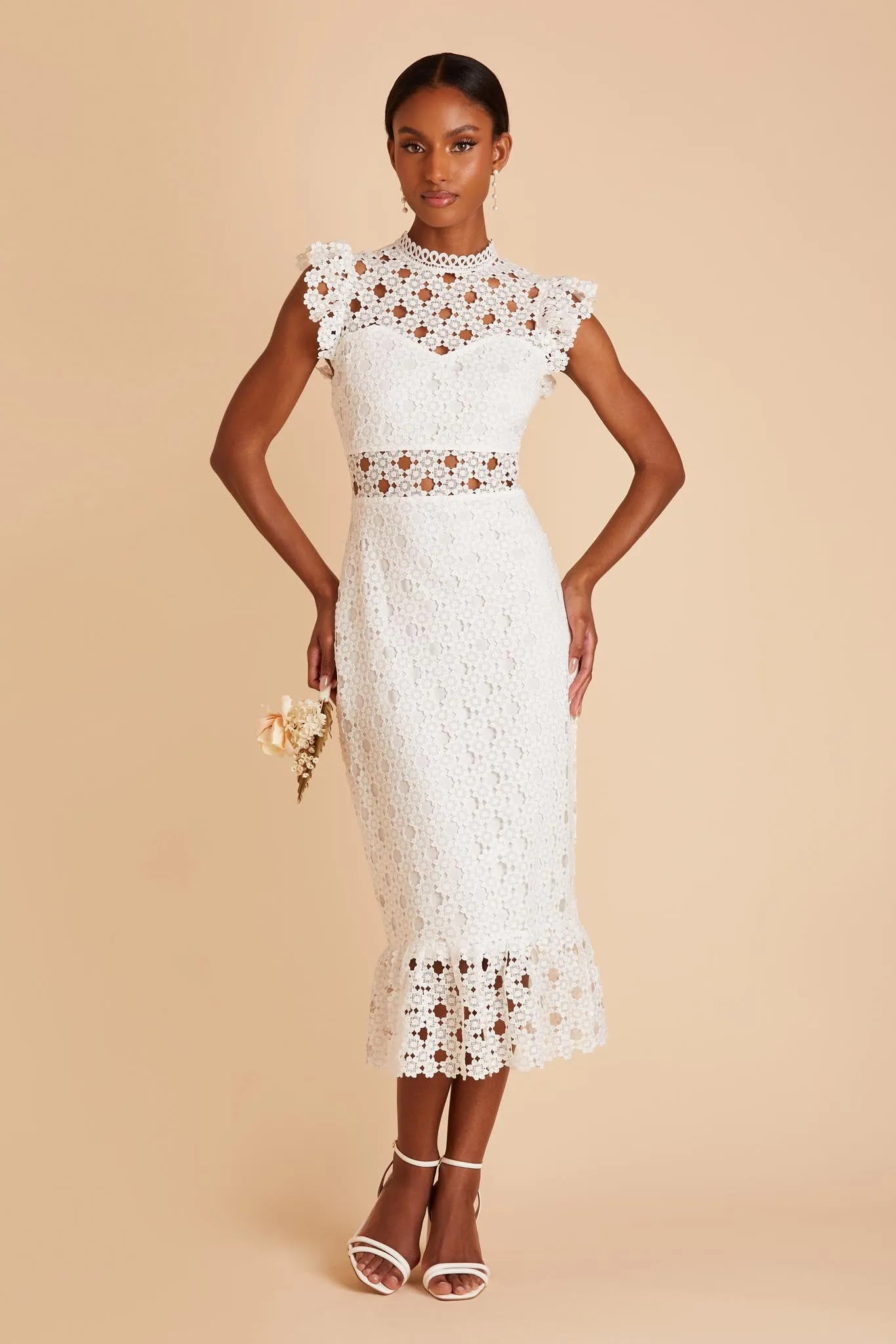 Lace Sheath Dress - White sold by Birdy Grey product image thumbnail 5