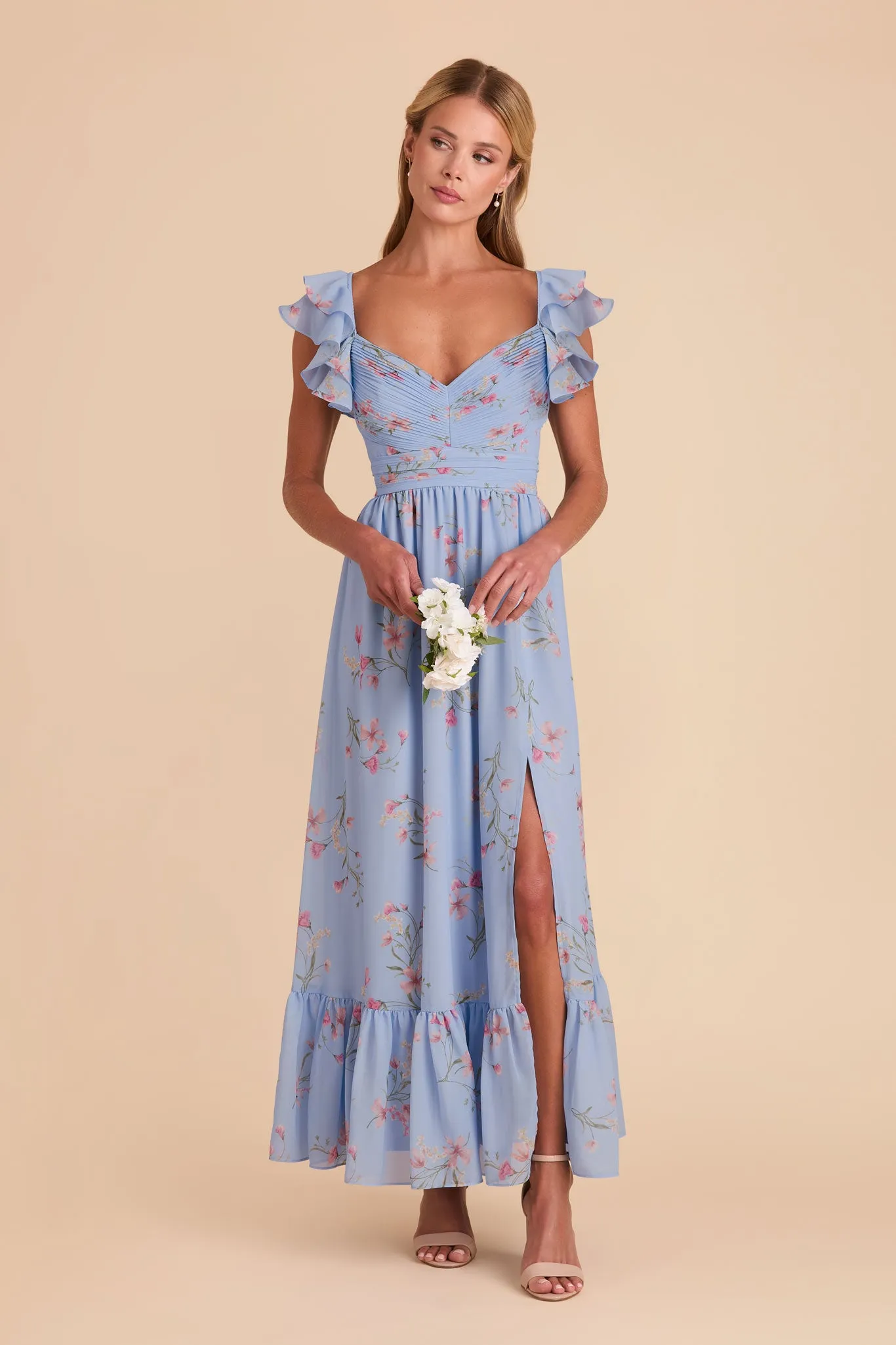 Michelle Chiffon Dress - Periwinkle Blue Le Fleur sold by Birdy Grey product image thumbnail 2