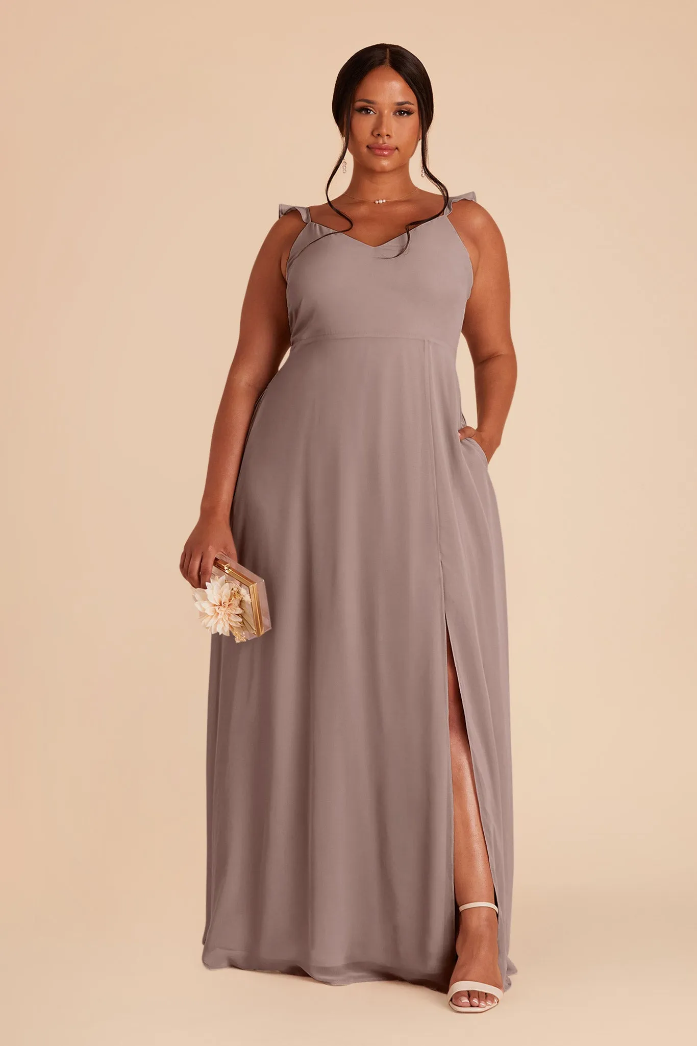 Doris Chiffon Dress - Toffee sold by Birdy Grey product image thumbnail 2