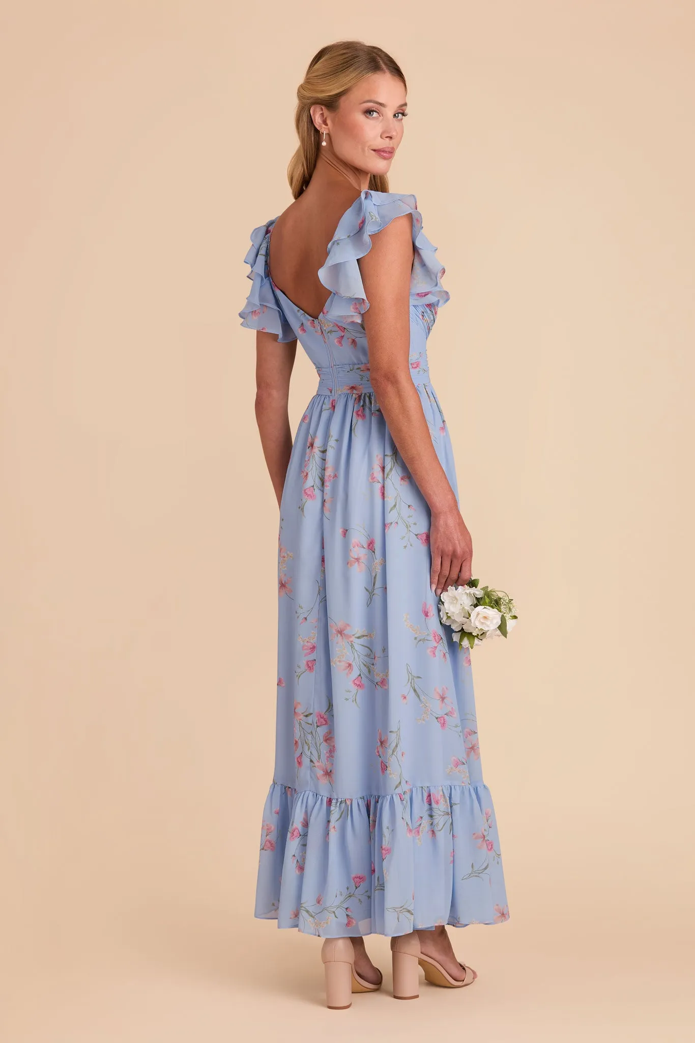 Michelle Chiffon Dress - Periwinkle Blue Le Fleur sold by Birdy Grey product image thumbnail 3
