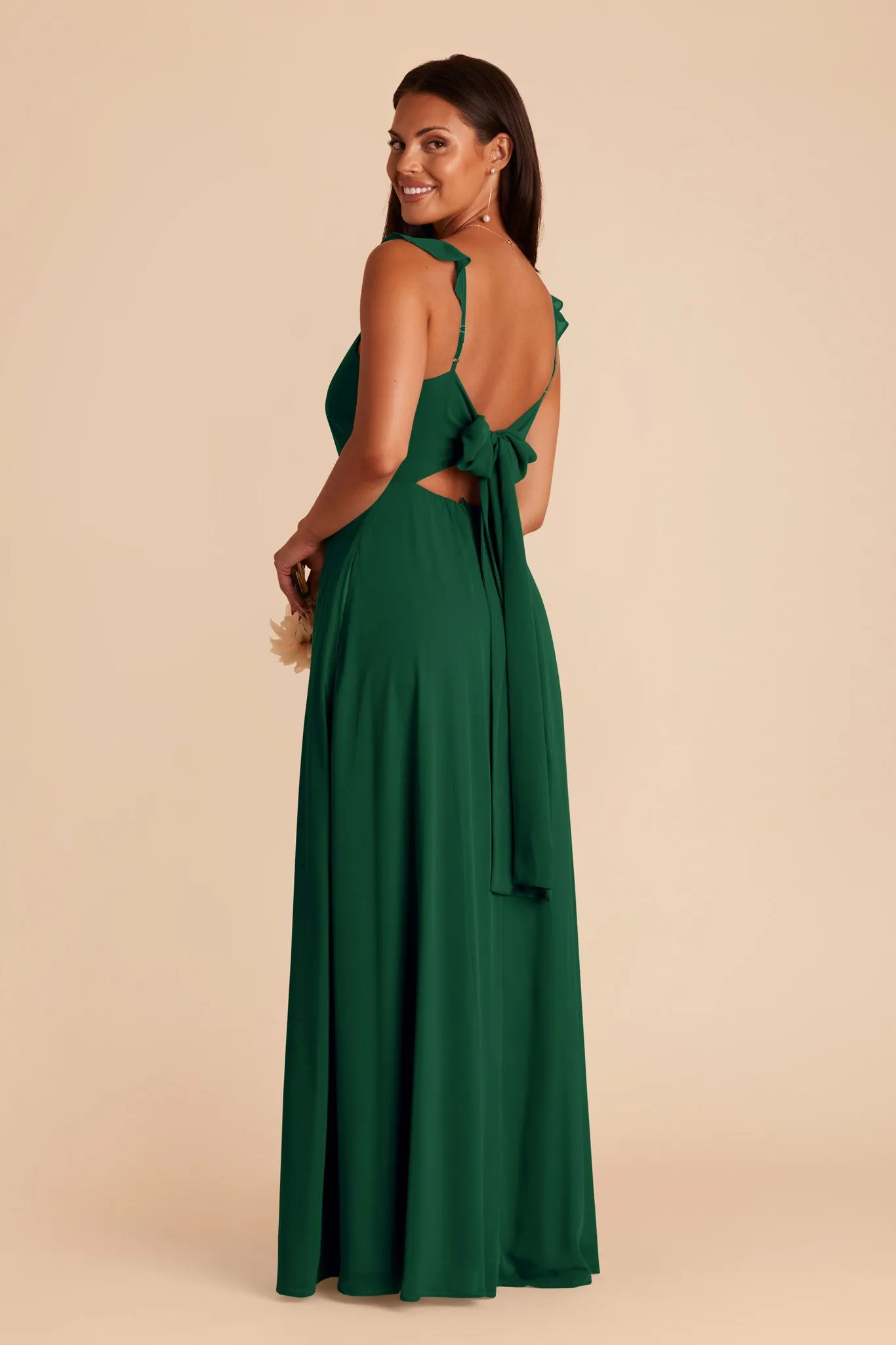 Doris Chiffon Dress - Forest Green sold by Birdy Grey product image thumbnail 4