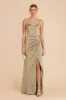 Anne Matte Satin Dress - Moss Green sold by Birdy Grey