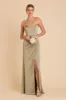 Anne Matte Satin Dress - Moss Green sold by Birdy Grey