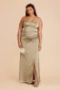 Anne Matte Satin Dress - Moss Green sold by Birdy Grey