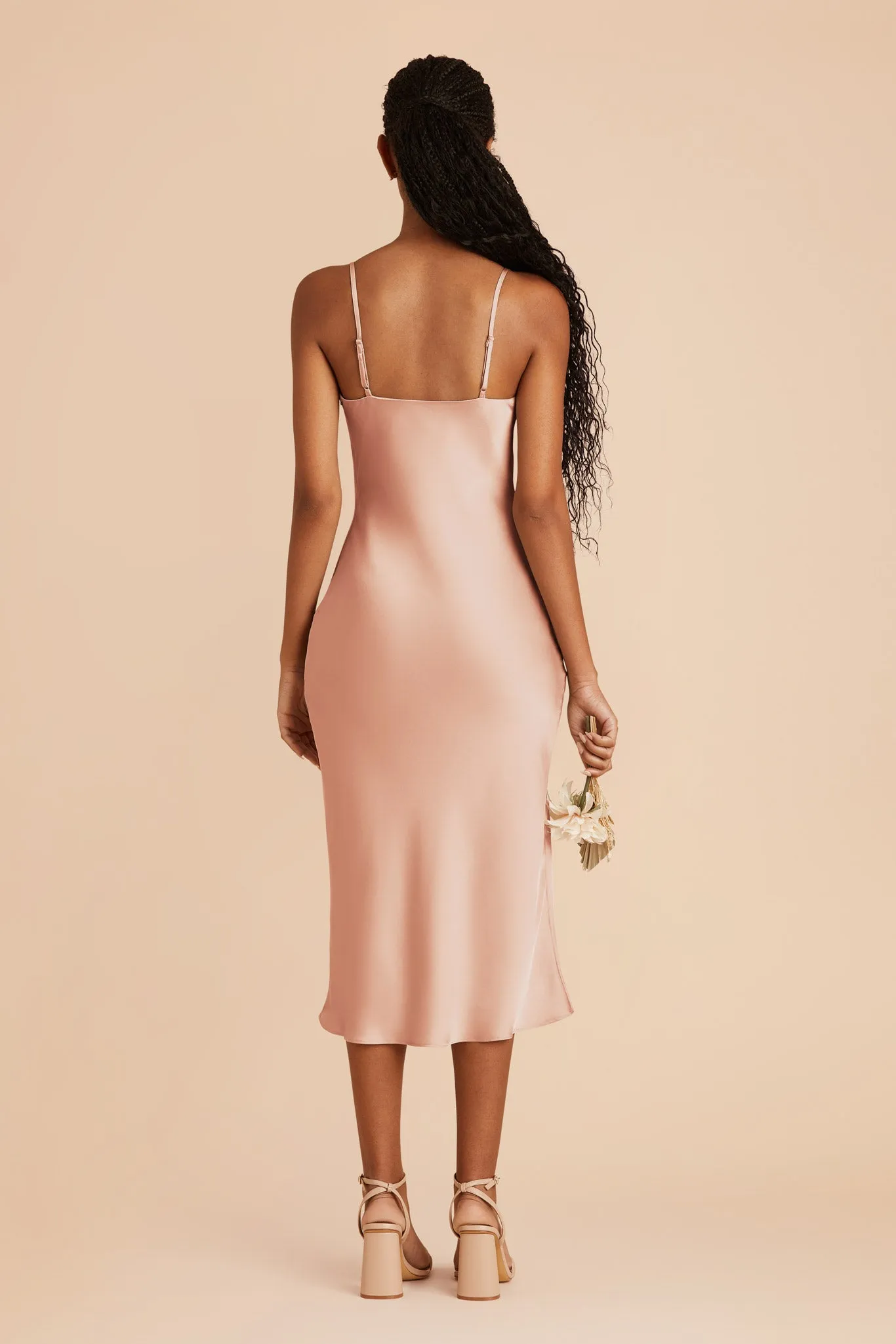 Lisa Matte Satin Midi Dress - Rose Gold sold by Birdy Grey product image thumbnail 5