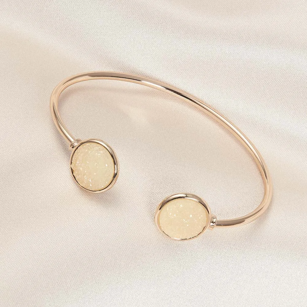 Stevie Bangle Bracelet - Champagne sold by Birdy Grey
