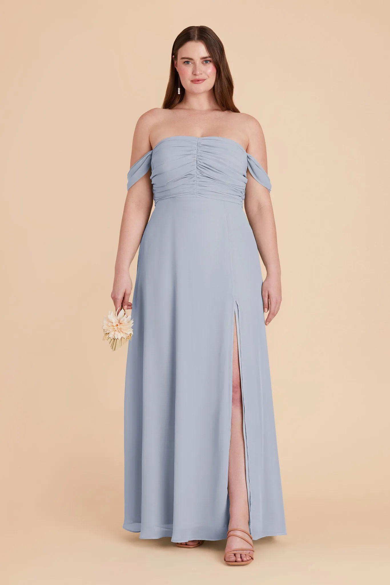 Cara Chiffon Dress - Dusty Blue sold by Birdy Grey product image thumbnail 2