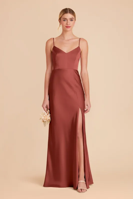 Jay Matte Satin Dress - Spice sold by Birdy Grey