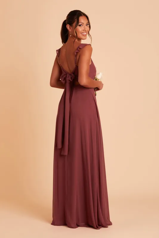 Doris Chiffon Dress - Rosewood sold by Birdy Grey