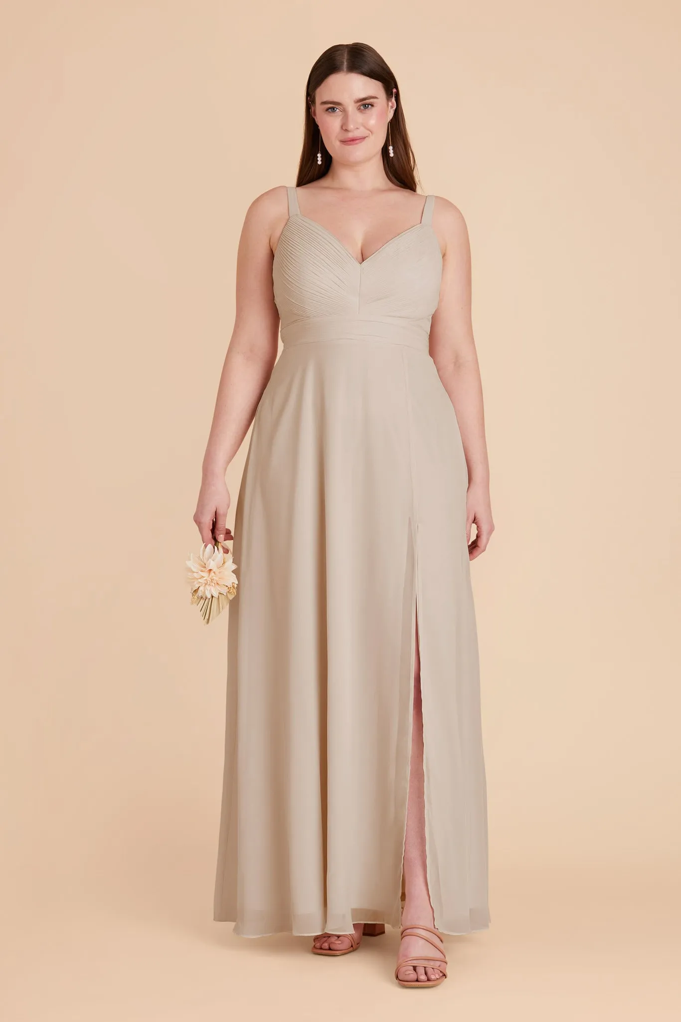 Deborah Chiffon Dress - Neutral Champagne sold by Birdy Grey product image thumbnail 2