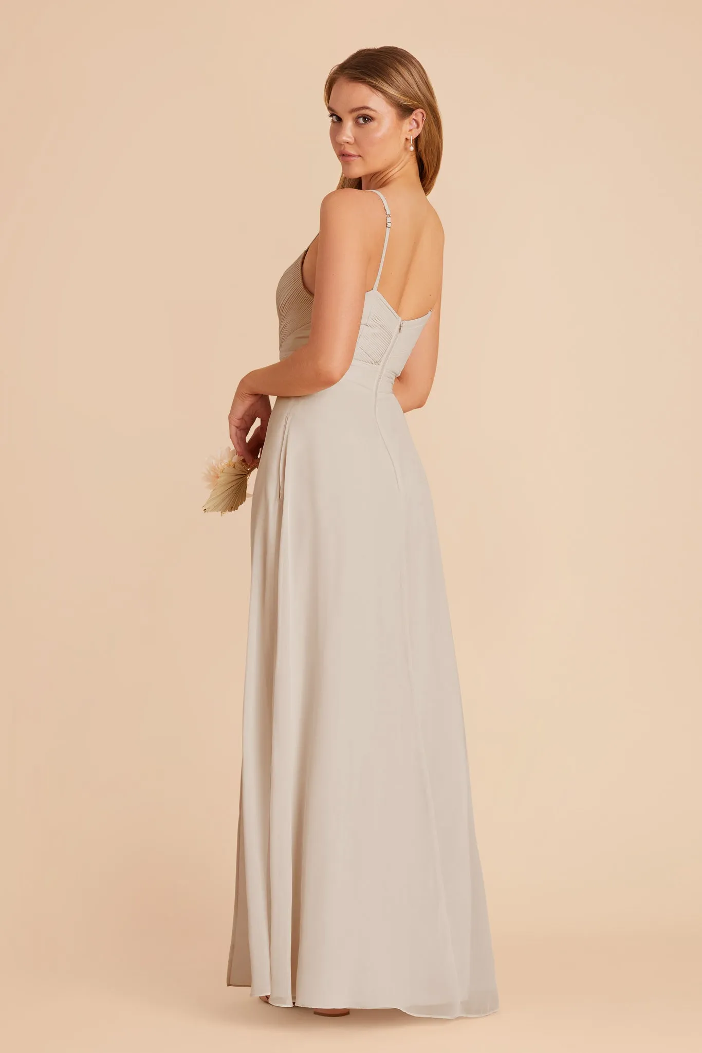 Deborah Chiffon Dress - Neutral Champagne sold by Birdy Grey product image thumbnail 5