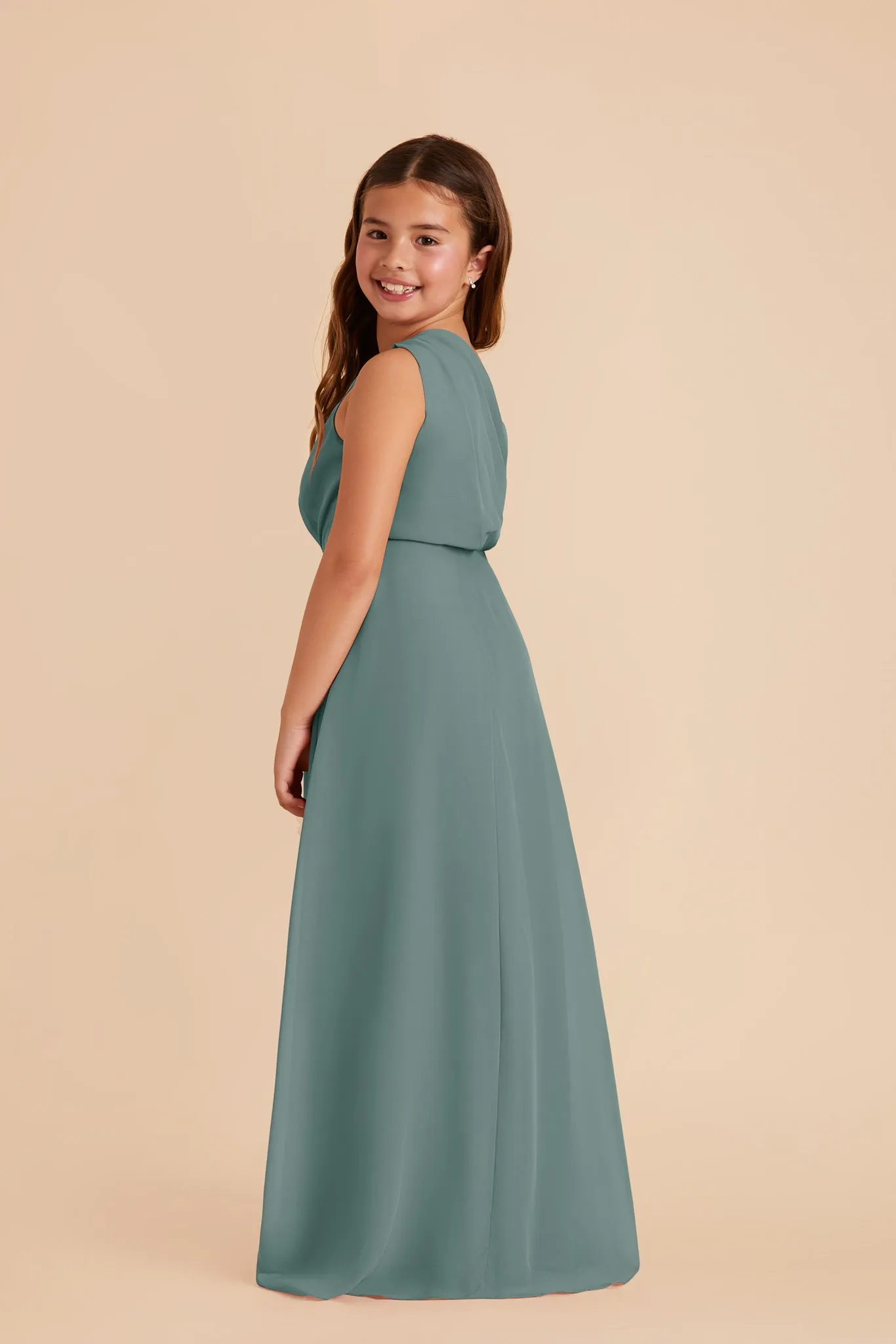 Kiara Junior Chiffon Dress - Sea Glass sold by Birdy Grey product image thumbnail 3