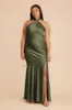 Stephanie Matte Satin Dress - Olive sold by Birdy Grey